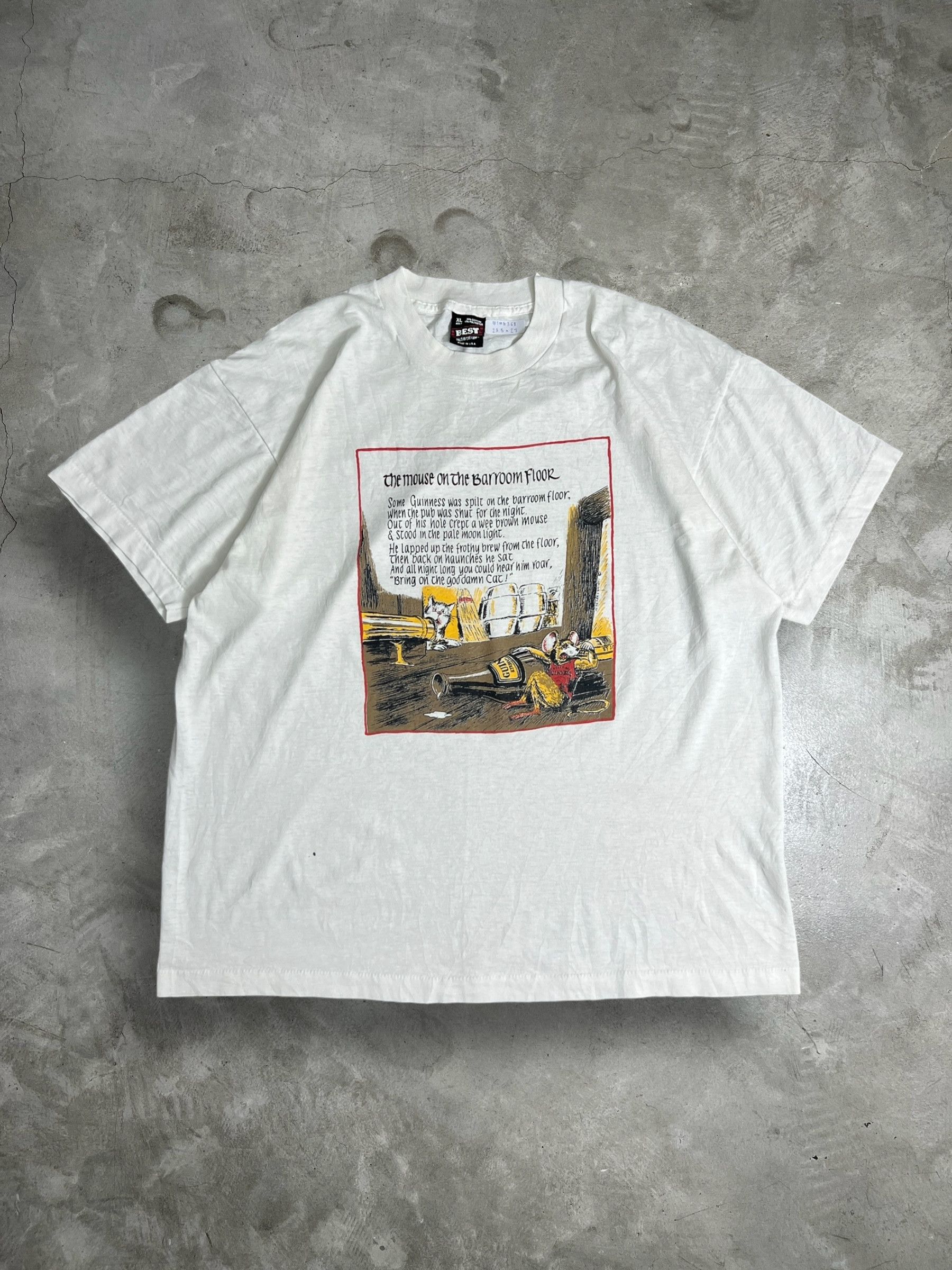 Fruit Of The Loom 90s Mouse on the Barroom Floor Guinness Beer (XL) GTME368 Size US XL / EU 56 / 4 - 1 Thumbnail