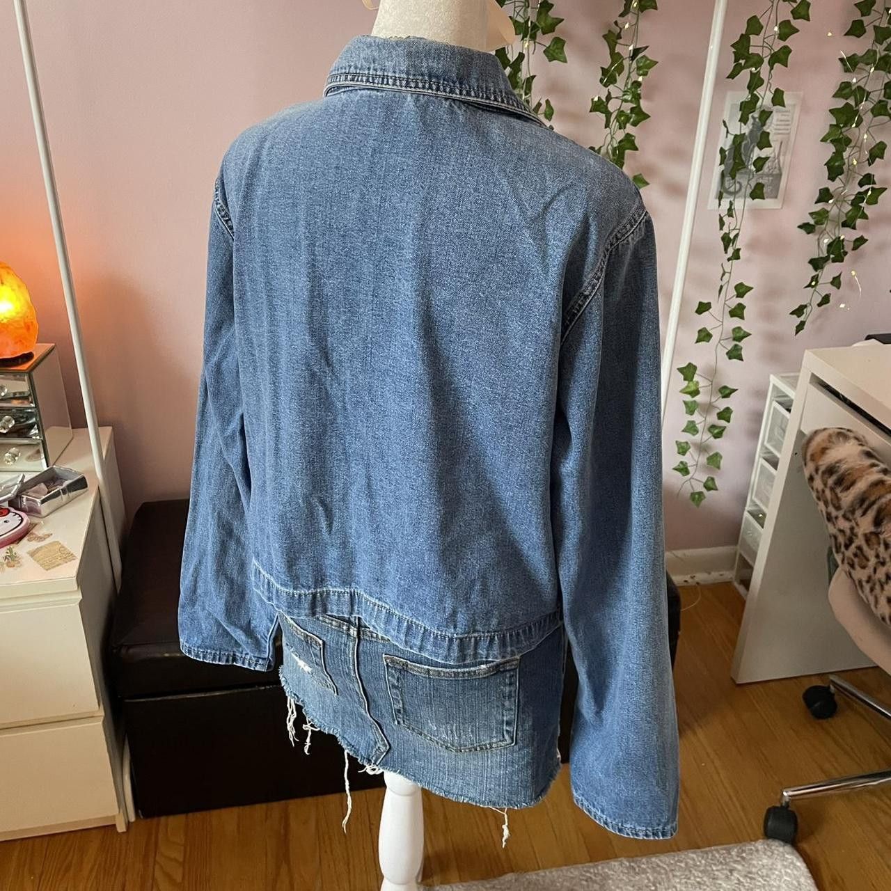 Vintage Vintage Cropped Denim Button Up Top Size L / US 10 / IT 46 - 4 Thumbnail