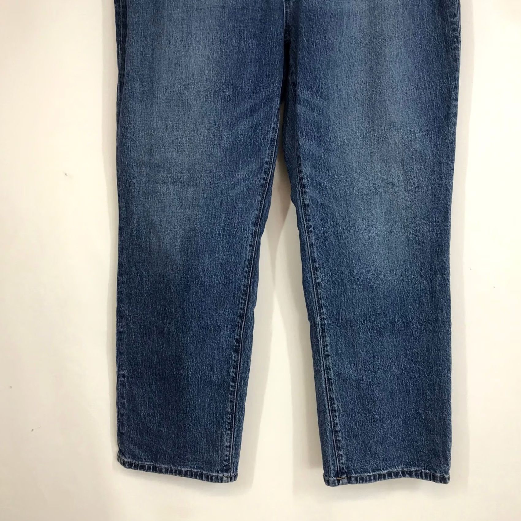 Vintage Flying Monkey High Rise Straight Jeans Medium Wash Women Size 13 Denim Cotton Blend Spandex 5-Pocket Button Zip N/A Size 34" / US 12 / IT 48 - 3 Thumbnail