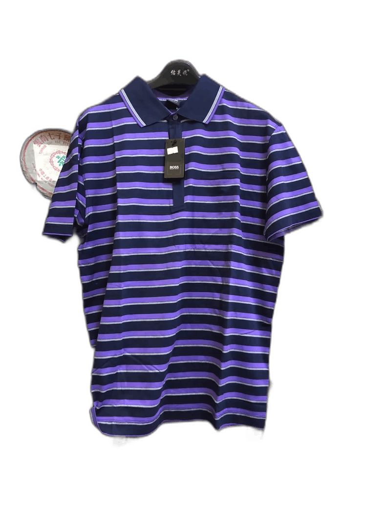 Boss Short Sleeve Polo Shirt with Stripes