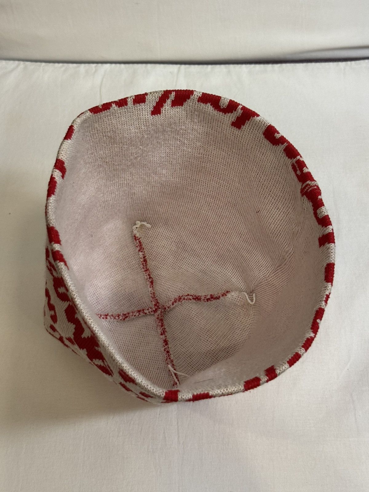 Supreme Supreme Graffiti Fat Tip Beanie in a white and red colorway Size ONE SIZE - 8 Thumbnail