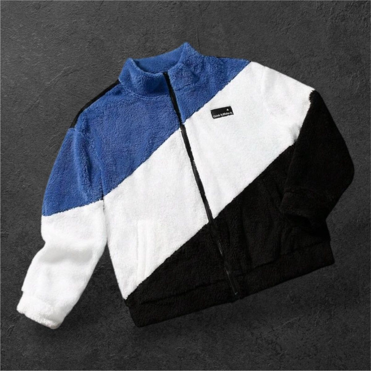 Other Veste Zippée Mixte Automne/Hiver Bleu Blanc Neuf Taille S Size US M / EU 48-50 / 2 - 1 Thumbnail