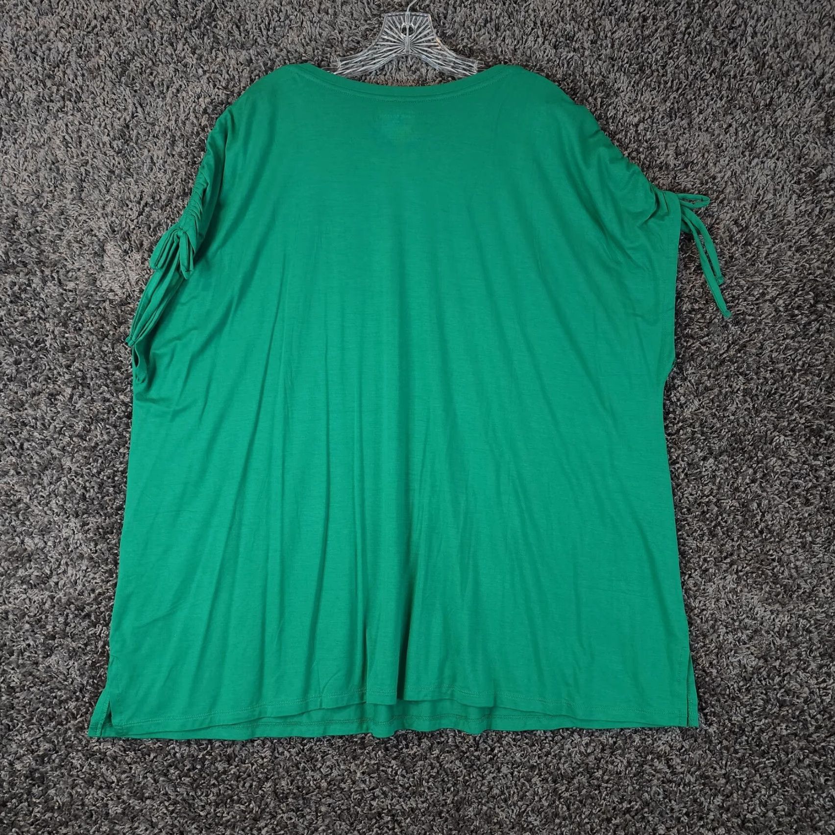 Vintage Lane Bryant Green V Neck Sleeveless Blouse Plus Size 26 Womens Size 4XL / US 24-26 - 5 Thumbnail