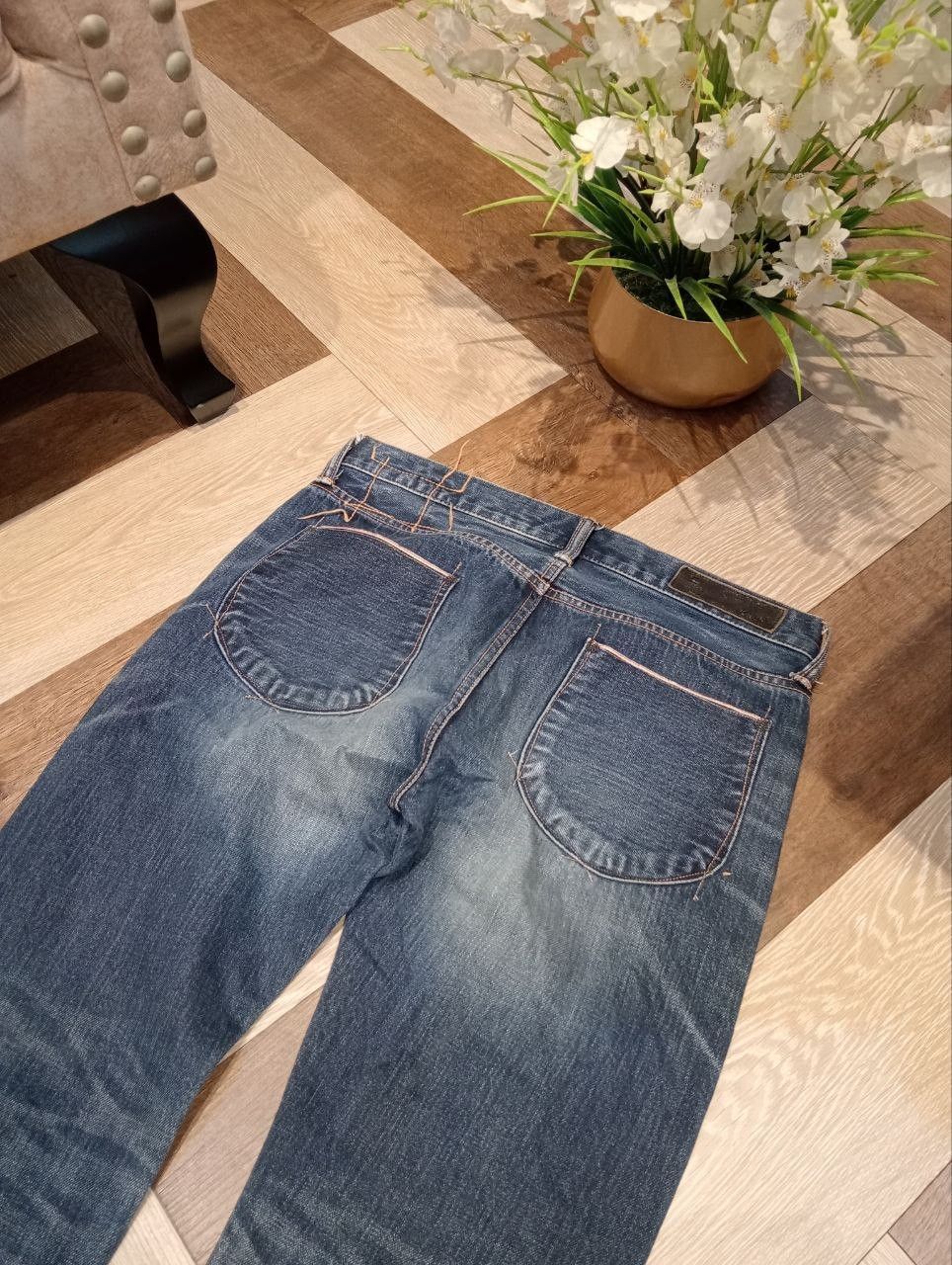 KURO KURO JAPAN DIAMANTE BLUE DENIM SELVEDGE PANTS Size US 33 - 13 Thumbnail