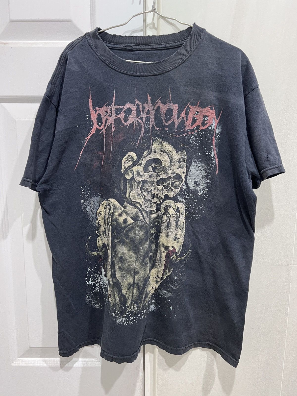 Vintage Y2K Job for a Cowboy Death metal Distressed Thrashed Faded Size US XL / EU 56 / 4 - 1 Thumbnail