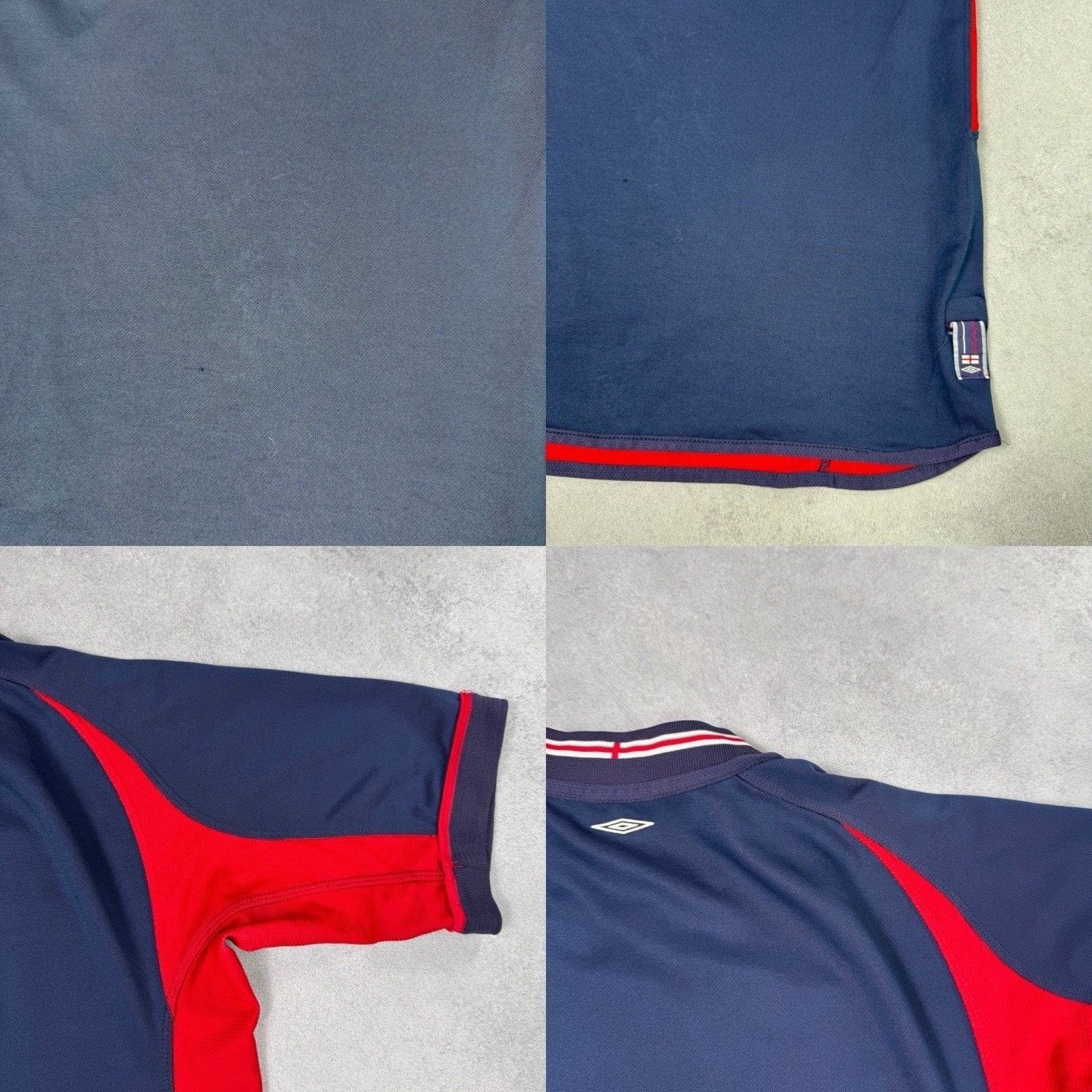 Umbro England Away football 2002 - 2004 Jersey Double Sided Umbro Size US S / EU 44-46 / 1 - 24 Thumbnail