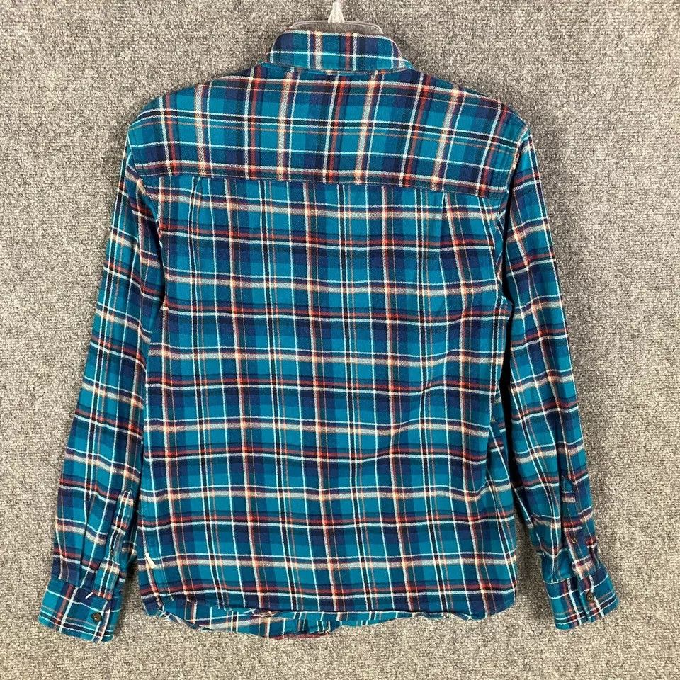VSTR VSTR Flannel Men's Small Plaid Blue Cotton Button Up S Size US S / EU 44-46 / 1 - 7 Thumbnail
