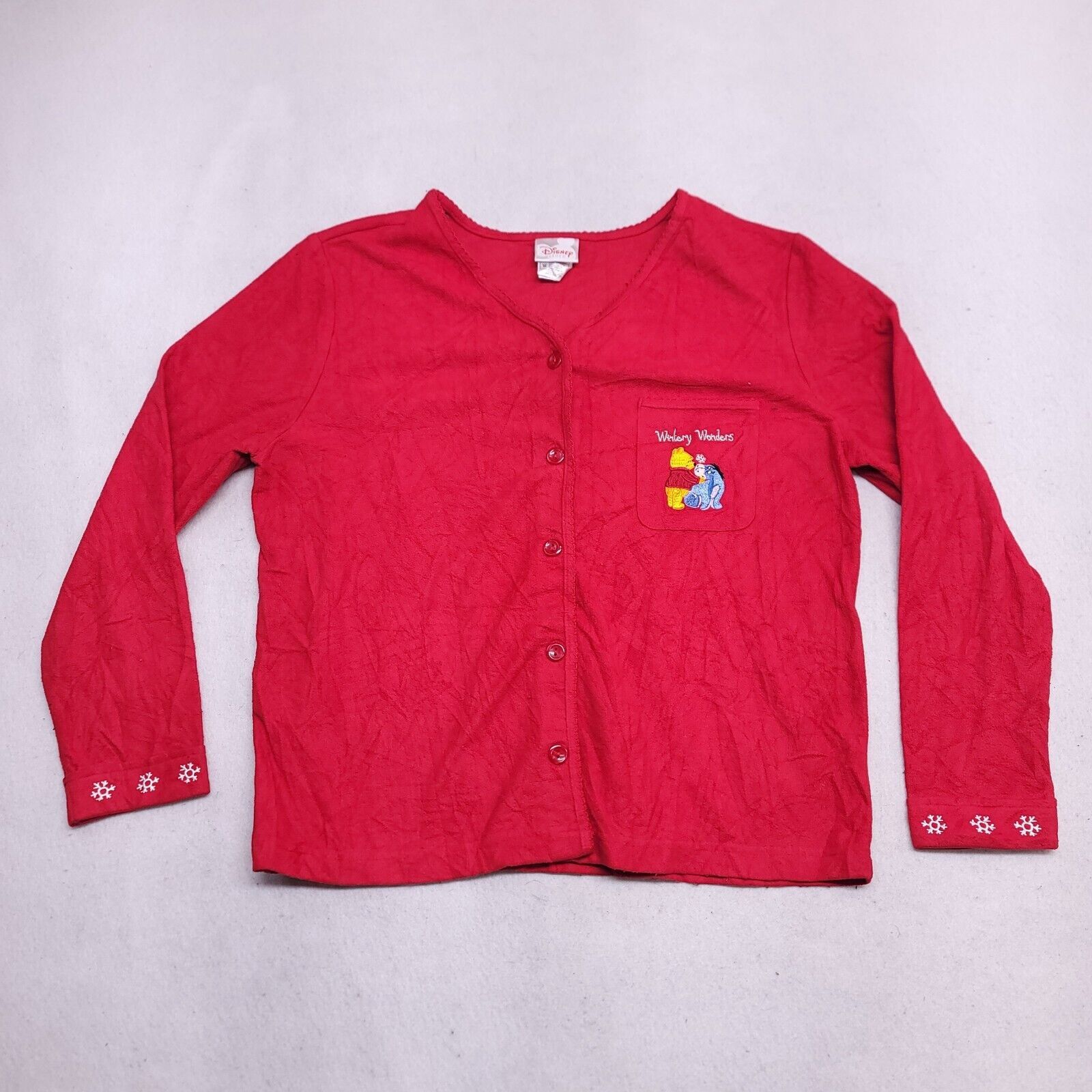 Disney Disney Winnie the Pooh Pajama Top Womens Size Medium M Red Size ONE SIZE - 2 Thumbnail