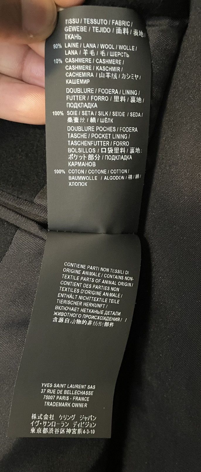 Saint Laurent Paris Single-Breasted Wool Cashmere Coat Size US L / EU 52-54 / 3 - 7 Thumbnail