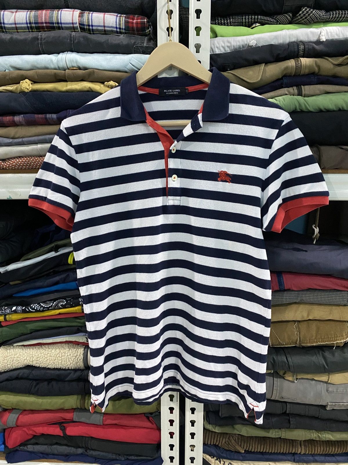 Burberry Burberry Black Label Polo Stripe T-shirt Size US S / EU 44-46 / 1 - 1 Thumbnail