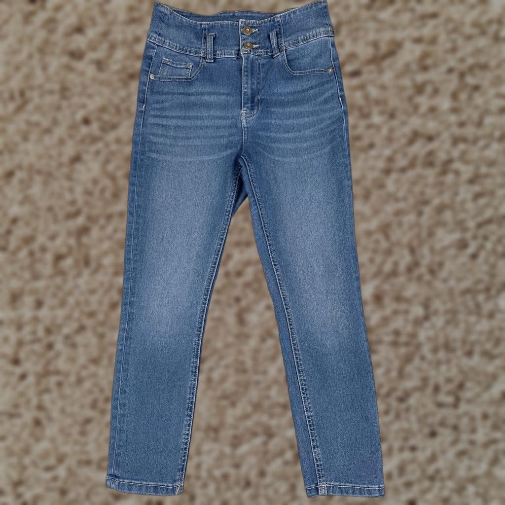 Vintage No Boundaries Jeans Womens Juniors 7 High Rise Skinny Denim Blue Stretch 26in Inseam 24in Adult? (Note: This item is Juniors size 7, not adult.) Size 28" / US 6 / IT 42 - 1 Thumbnail