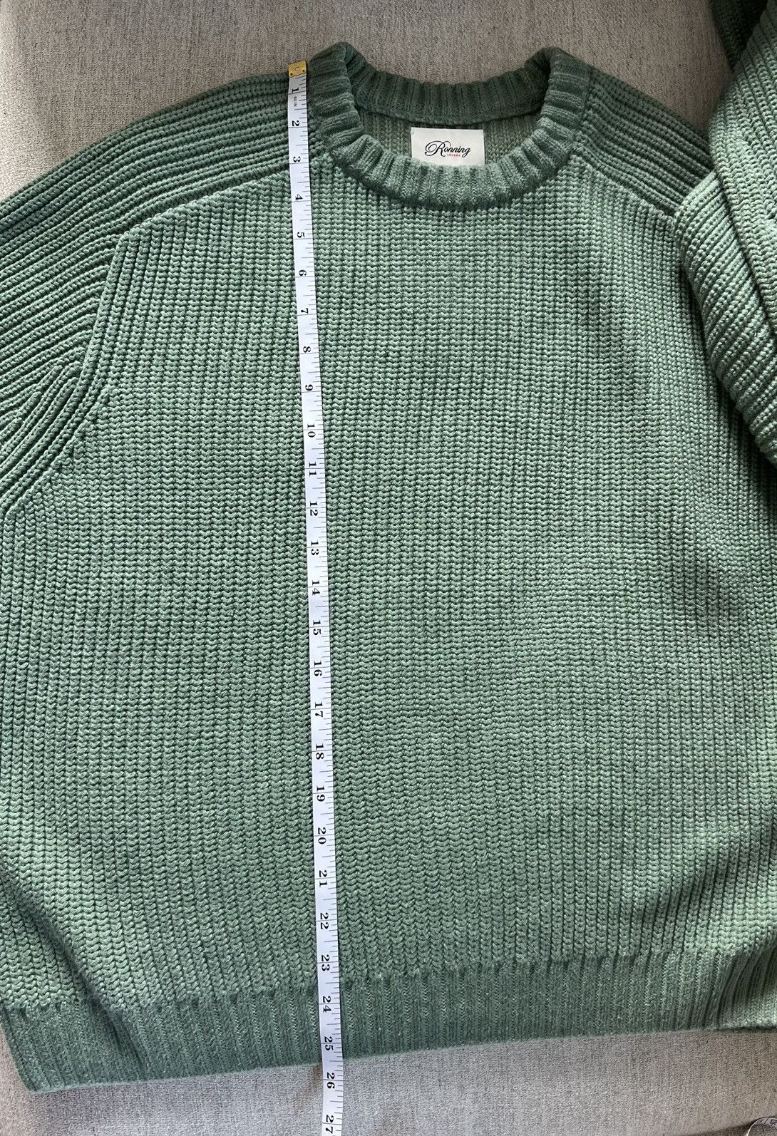 Ronning Washed Olive Green Fisherman Knit Sweater Size US L / EU 52-54 / 3 - 9 Thumbnail
