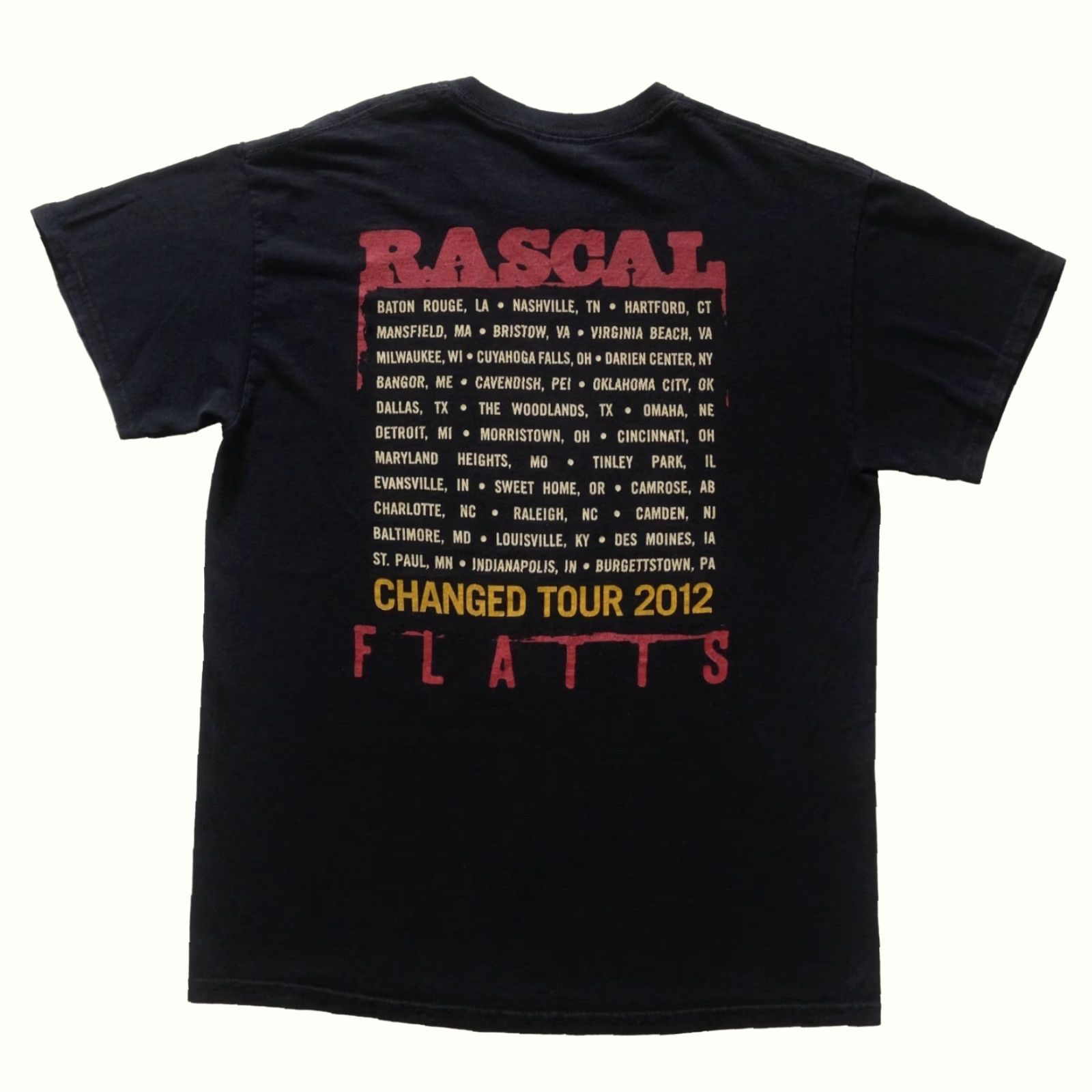 Gildan VINTAGE RASCAL FLATS ROCK MUSIC TOUR TEE BLACK T-SHIRT GILDAN MEN SZ M 90s Y2K RETRO Shirt Short Sleeve Crew Neck 2010s Vintage Licensed Apparel Size US M / EU 48-50 / 2 - 3 Thumbnail