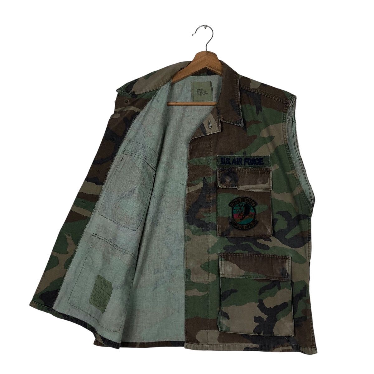 Other 📌Vintage Air Force Us Military Camouflage Biker Jacket Vest Size US M / EU 48-50 / 2 - 12 Thumbnail