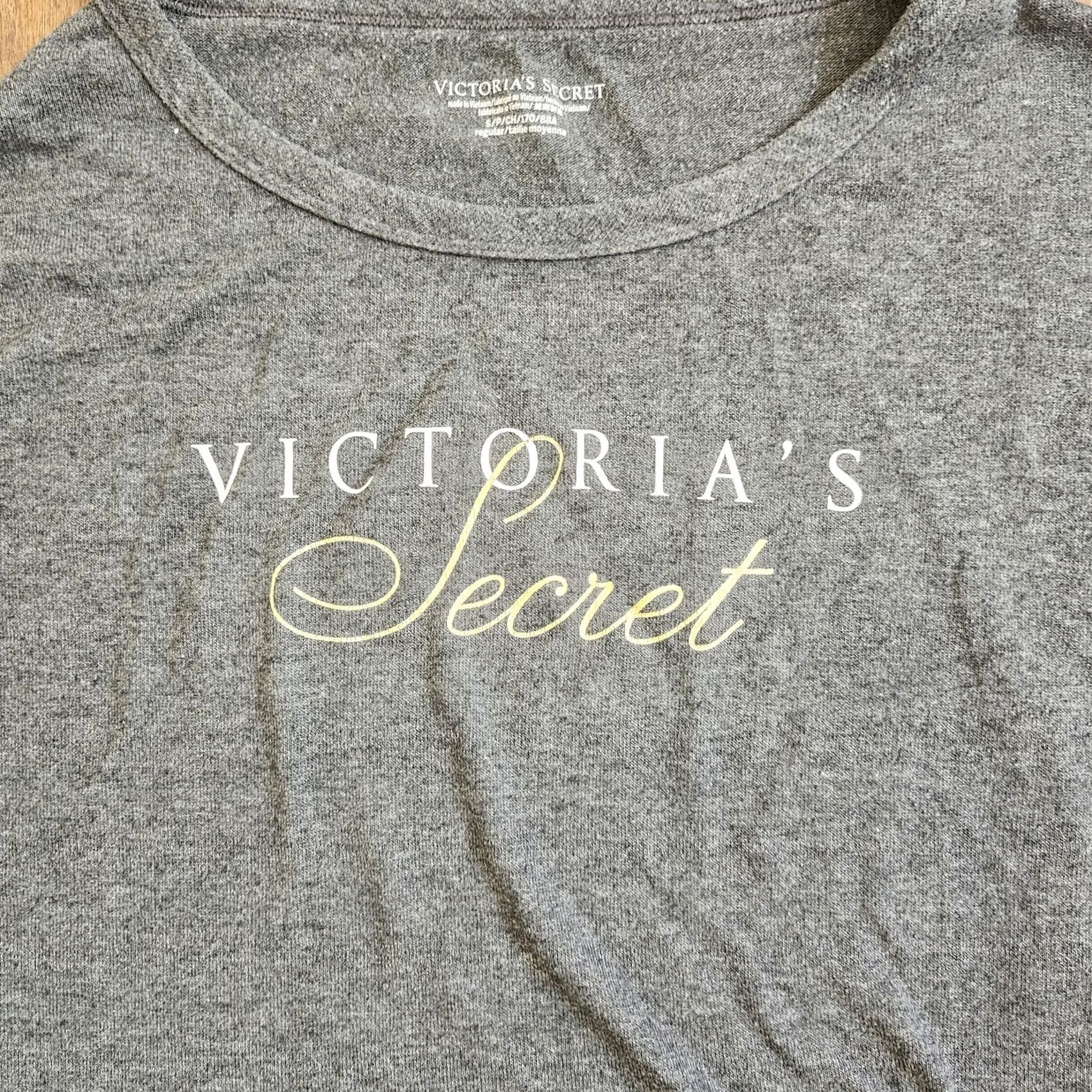 Victoria's Secret Victoria's Secret T-Shirt Women's Gray Heathered Long Sleeve Size S Size S / US 4 / IT 40 - 5 Thumbnail