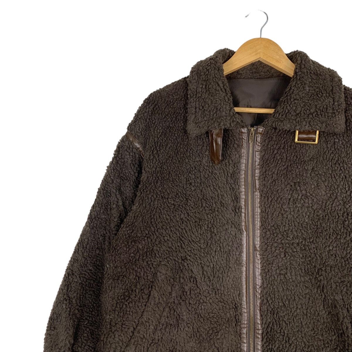 Japanese Brand LUNACION Deep Pile Brown Fleece Jacket #1058-C48 Size US M / EU 48-50 / 2 - 4 Thumbnail