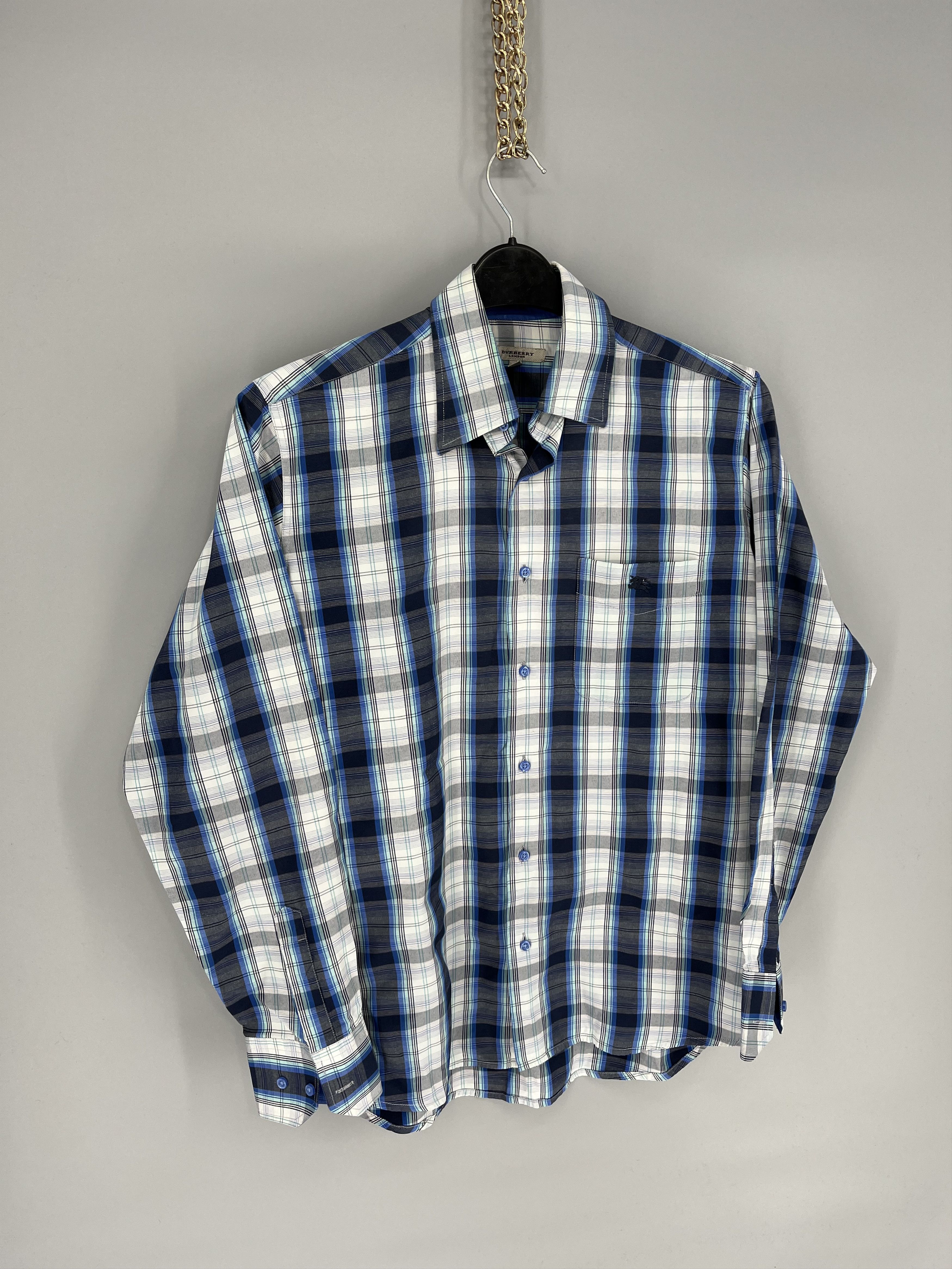 Burberry Burberry London Shirt Long Sleeve Vintage Rare Log Size US S / EU 44-46 / 1 - 2 Thumbnail