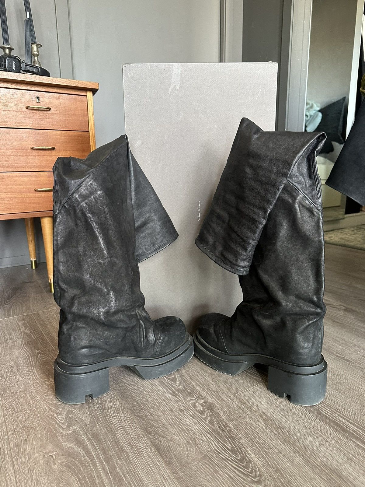 Rick Owens Rick Owens Flared Bogun RARE LEATHER Size US 11 / EU 44 - 3 Thumbnail