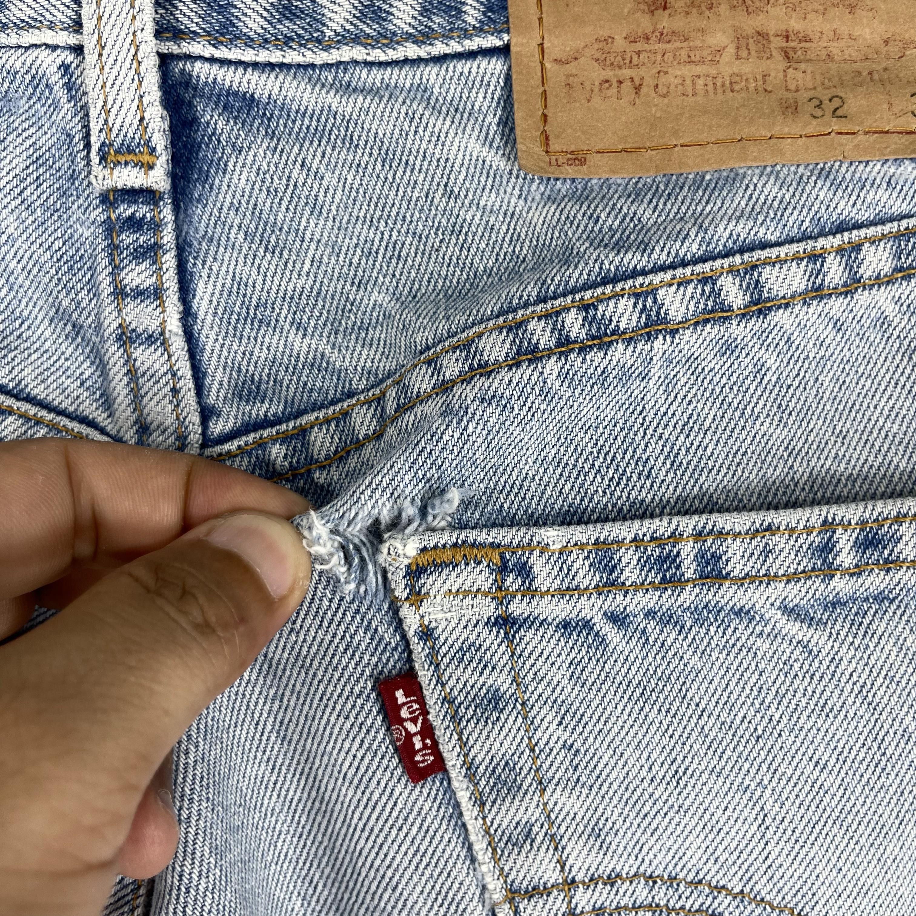Levi's × Vintage Size 31 Vintage Levis 559 Distressed Light Wash Jeans Size US 31 - 10 Thumbnail