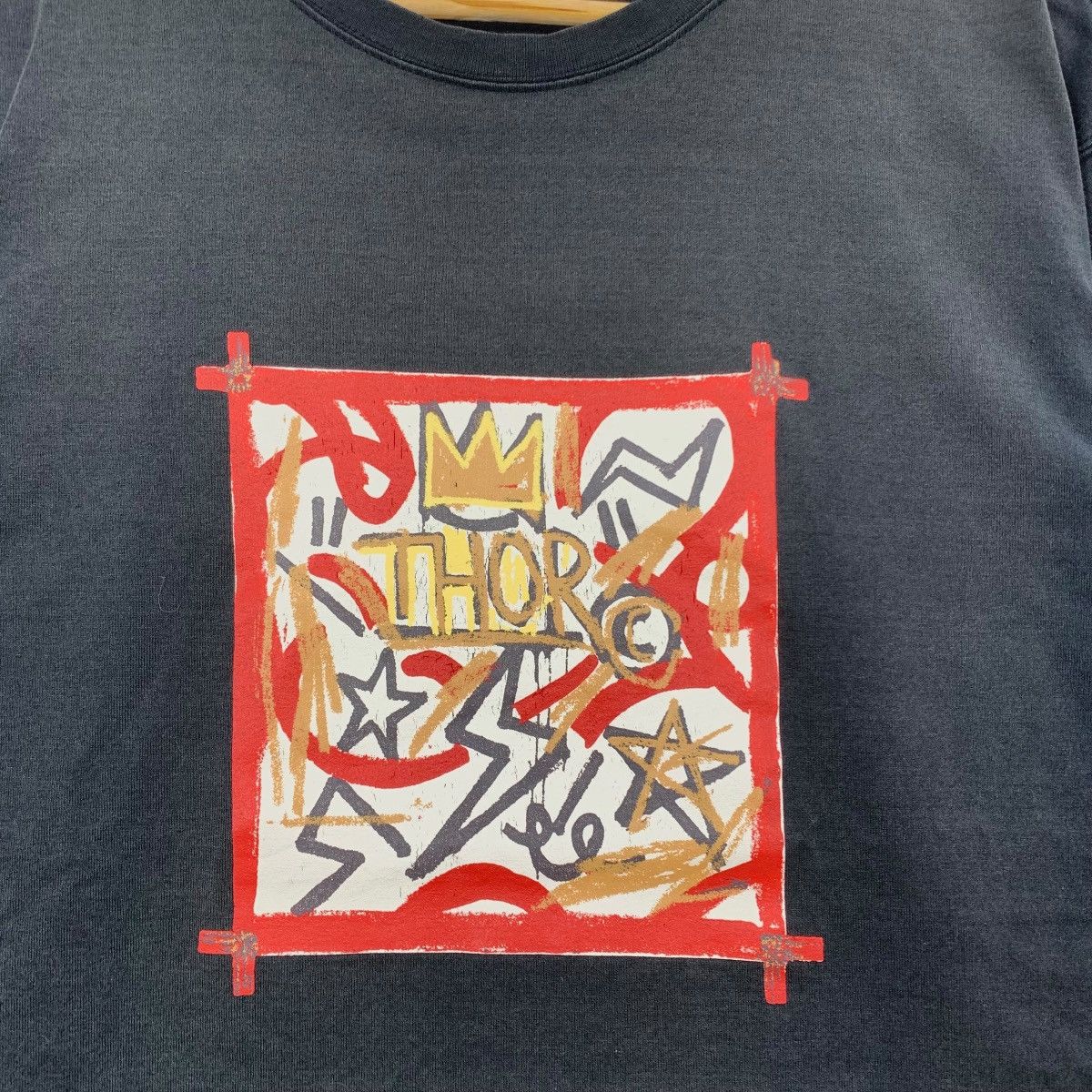 Jean-Michel Basquiat JEAN MICHEL BASQUIAT Thor Jmb Pop Art Long Sleeve Tshirt Size US M / EU 48-50 / 2 - 3 Thumbnail