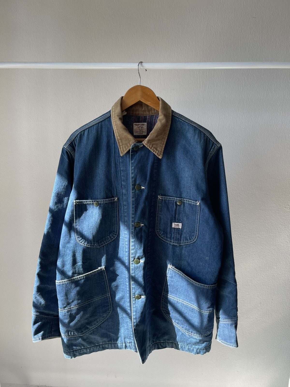 Sugar Cane × Toyo Enterprises 90s Sugar Cane Sanforized Chore Jacket Size US XL / EU 56 / 4 - 3 Thumbnail