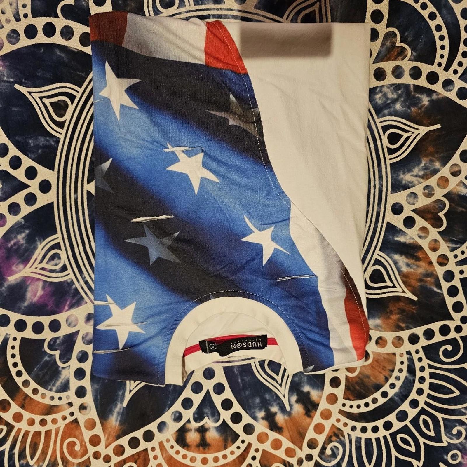 Hudson Hudson Men's Red White and Blue America T-shirt Size US S / EU 44-46 / 1 - 7 Thumbnail