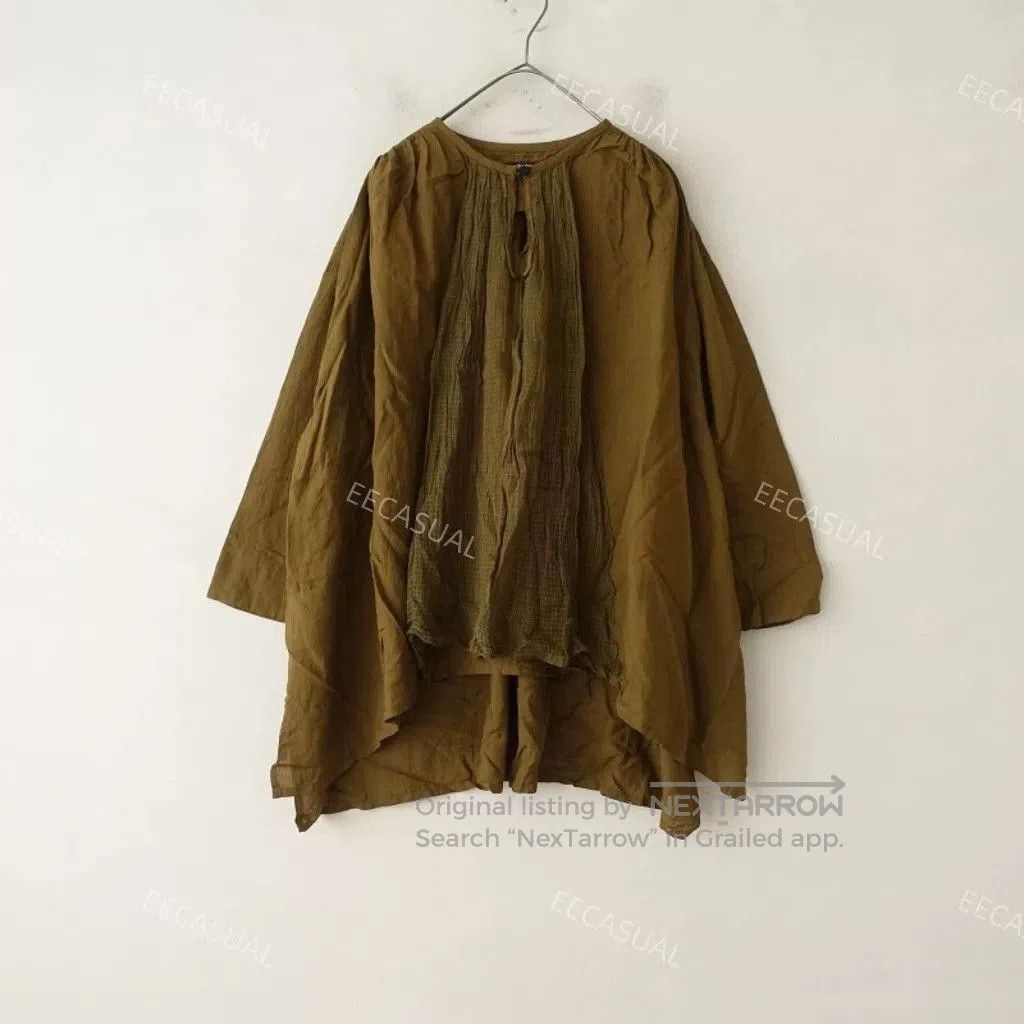 Pas de Calais Pas de Calais Khaki Midi Skirt. Size 35" - 2 Thumbnail