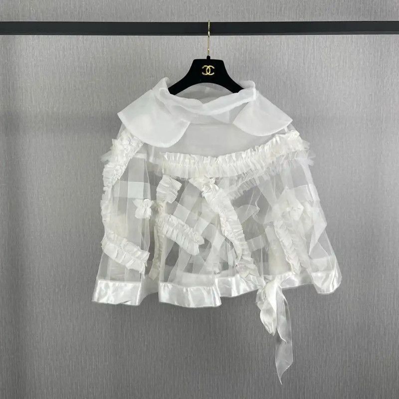 Comme des Garcons COMME des GARÇONS White Long Sleeve Top 0089 Size M / US 6-8 / IT 42-44 - 1 Thumbnail