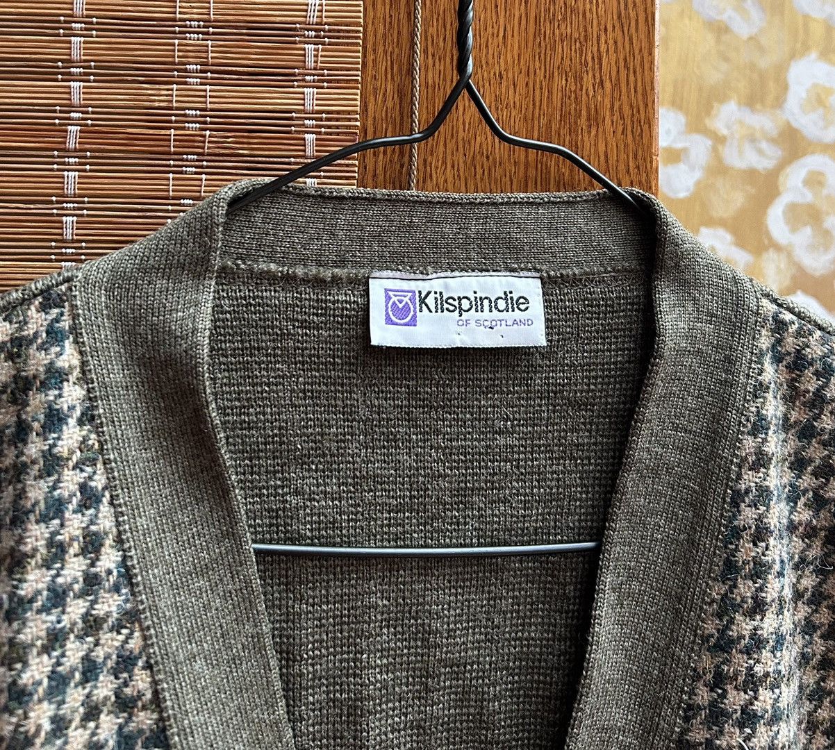 Harris Tweed × Vintage Vintage Kilspindie Harris Tweed Houndstooth Wool Cardigan Size US L / EU 52-54 / 3 - 5 Thumbnail