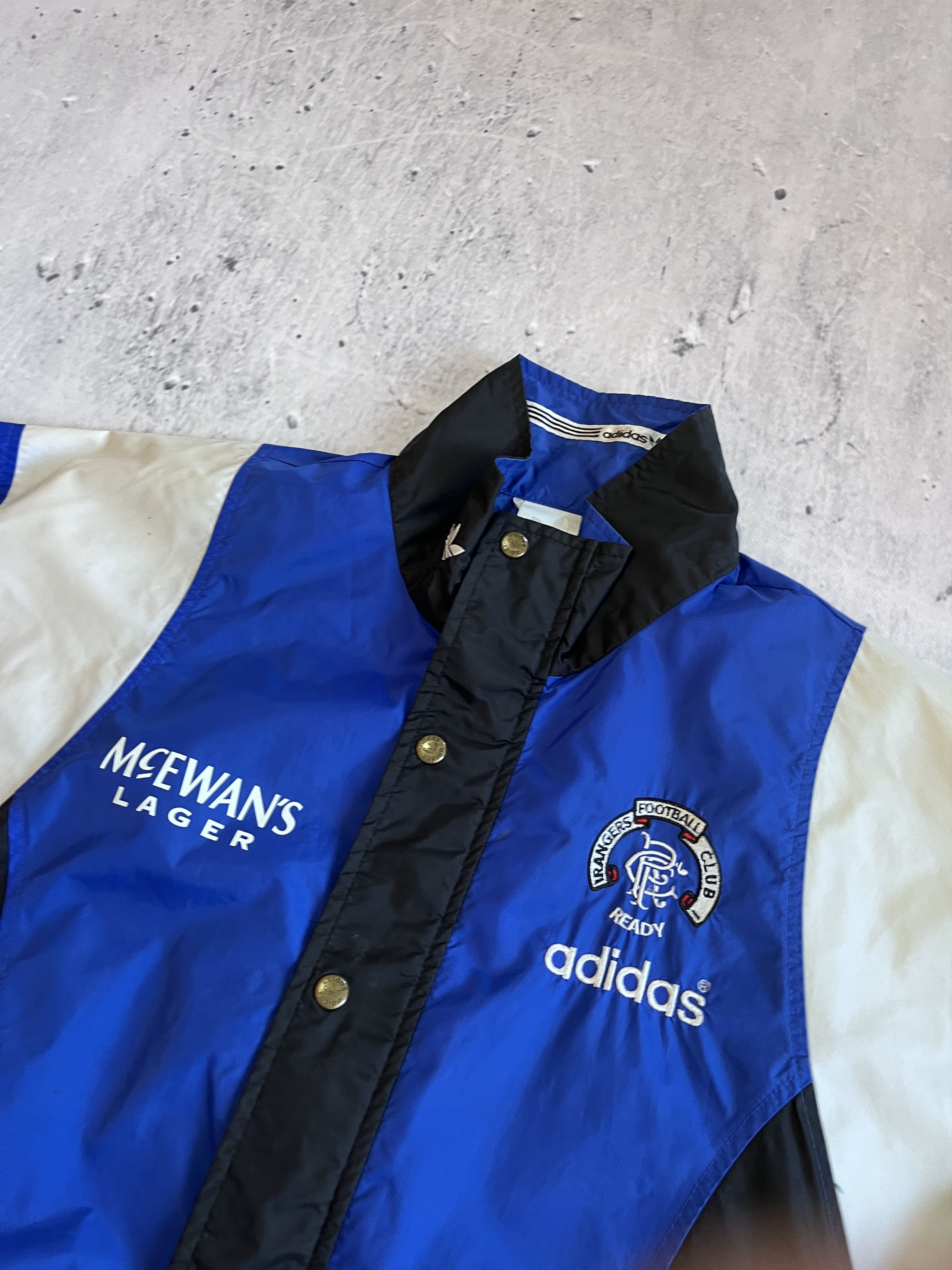 Adidas ADIDAS RANGERS VINTAGE 90S WINDBREAKER SPORT JACKET Size US L / EU 52-54 / 3 - 8 Thumbnail