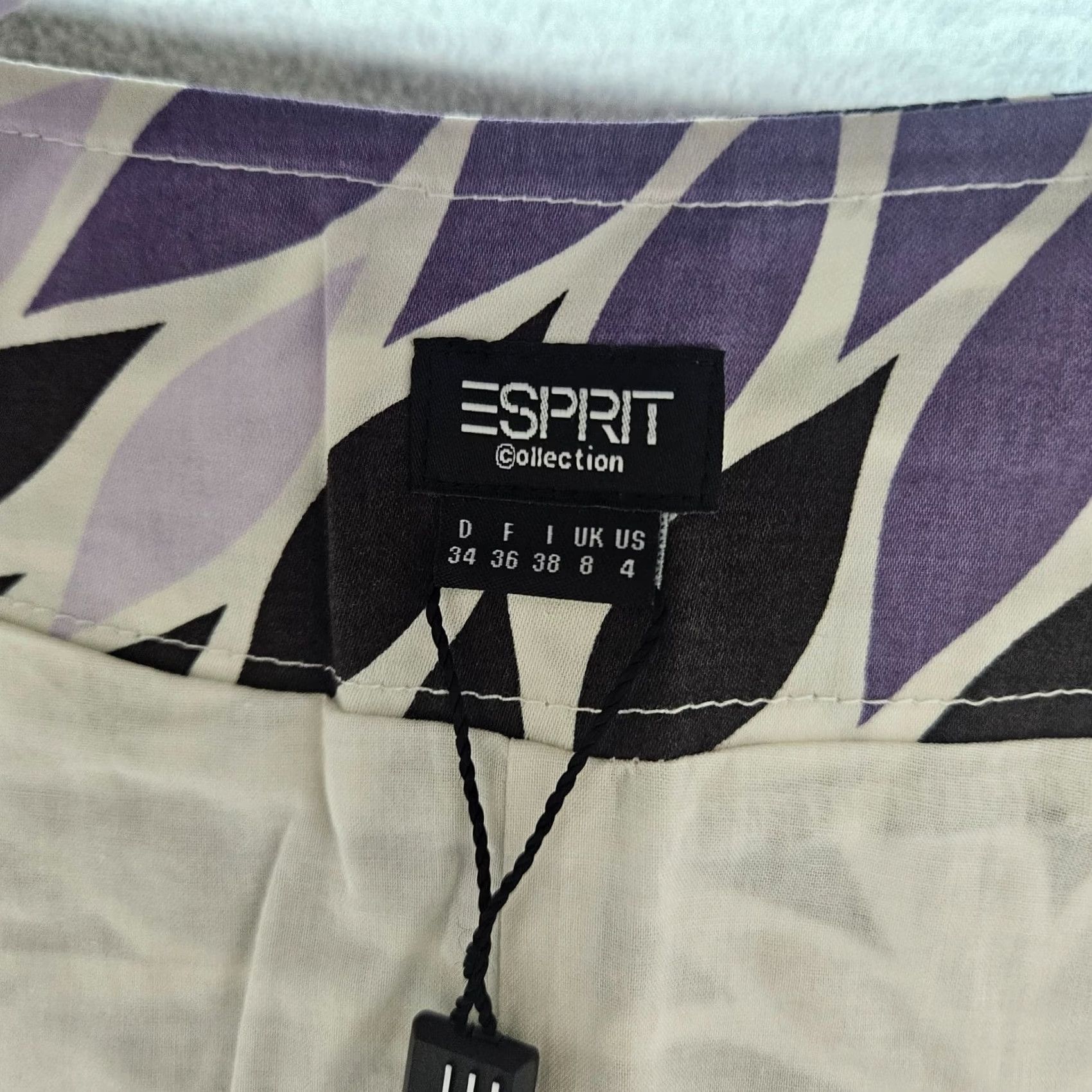 Esprit Esprit Skirt Women's Purple Floral Cotton A-Line Short Sz 4 New Grounded Colorful Casual Everyday Mens? Size 27" / US 4 / IT 40 - 6 Thumbnail