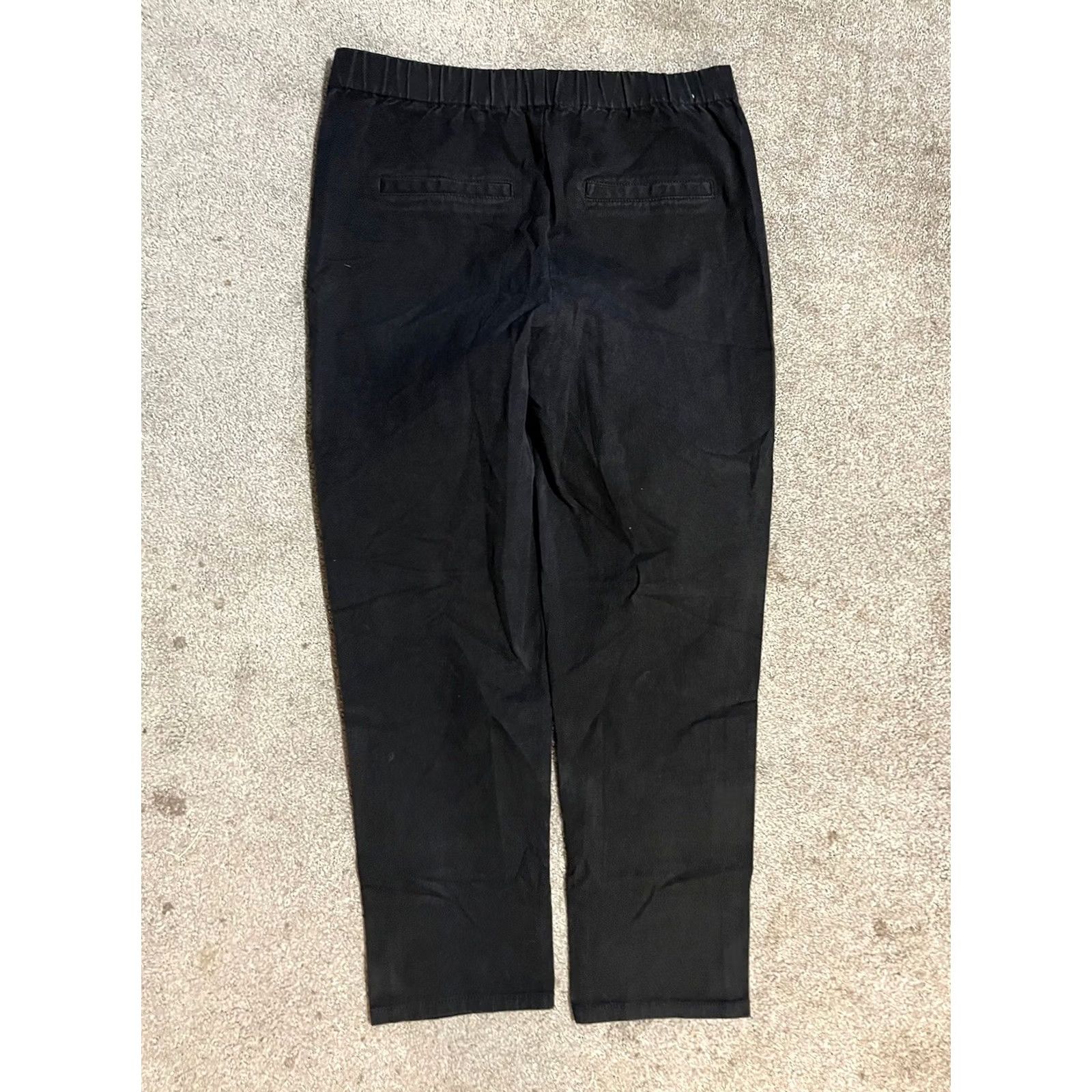 Vintage Isaac Mizrahi Live Pants Washed Black Pull On Ankle Length Slim Leg 4P Petite Womens Size 27" / US 4 / IT 40 - 5 Thumbnail
