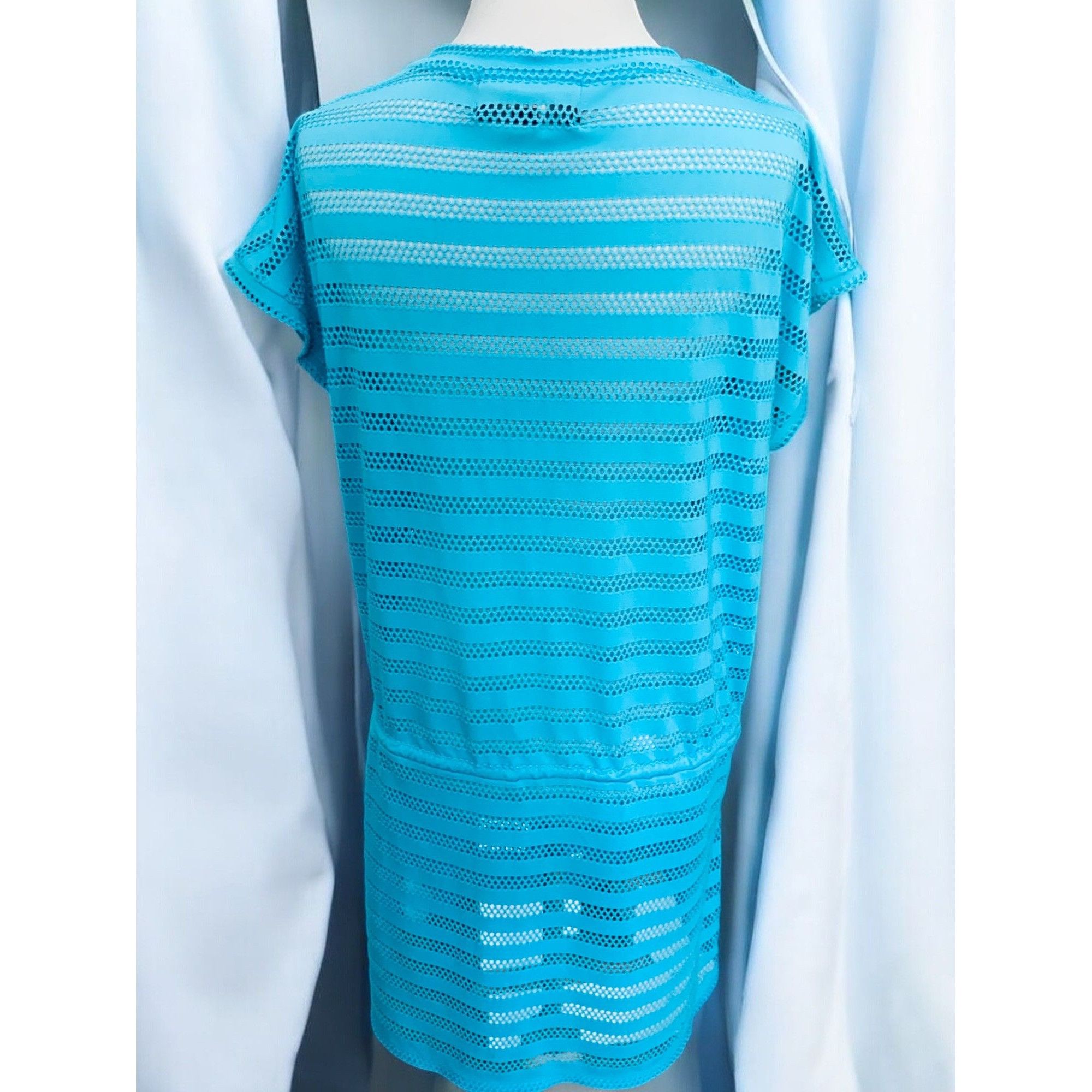 Calvin Klein Calvin Klein Womens Large Vneck Short Sleeve Romper Dress L Size L / US 10 / IT 46 - 5 Thumbnail