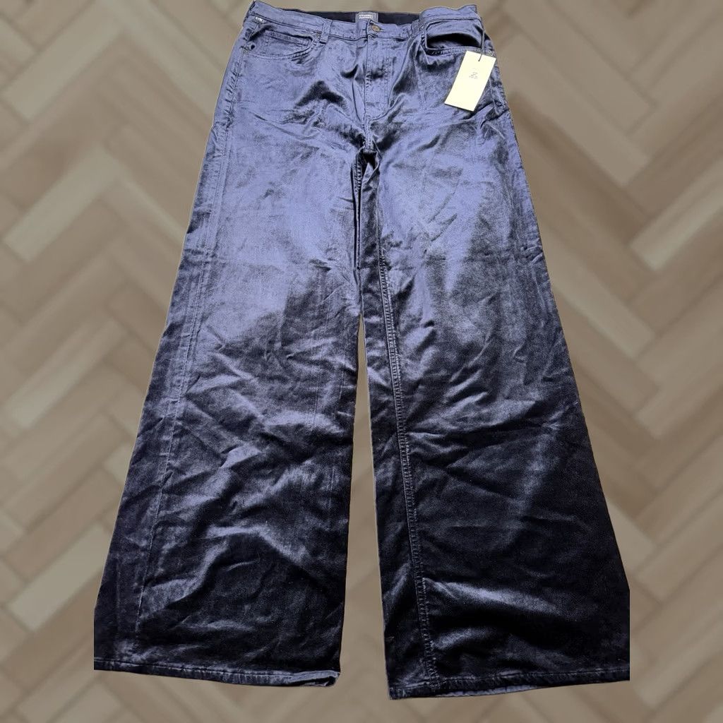 Citizens Of Humanity Citizens of Humanity Paloma Baggy Jeans Womens Size 31 Navy Blue Velvet NWT US Size 24" / US 00 / IT 34 - 1 Thumbnail