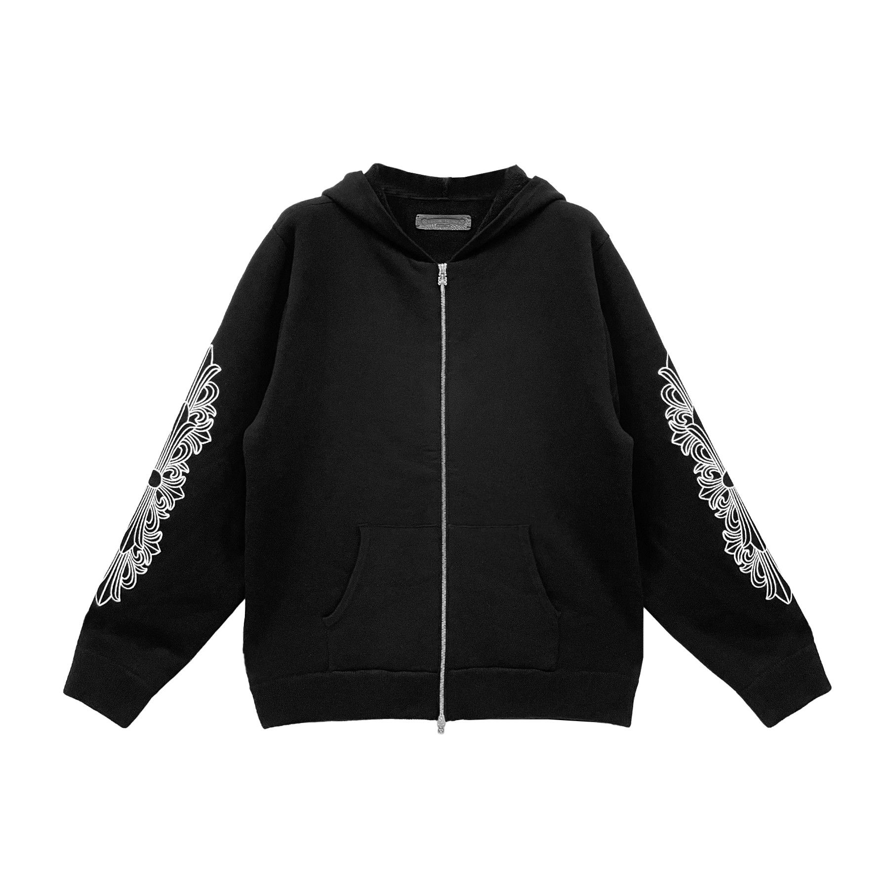 Chrome Hearts Chrome Hearts Cashmere Embroidered Floral Sleeve Hoodie Size S / US 4 / IT 40 - 1 Thumbnail