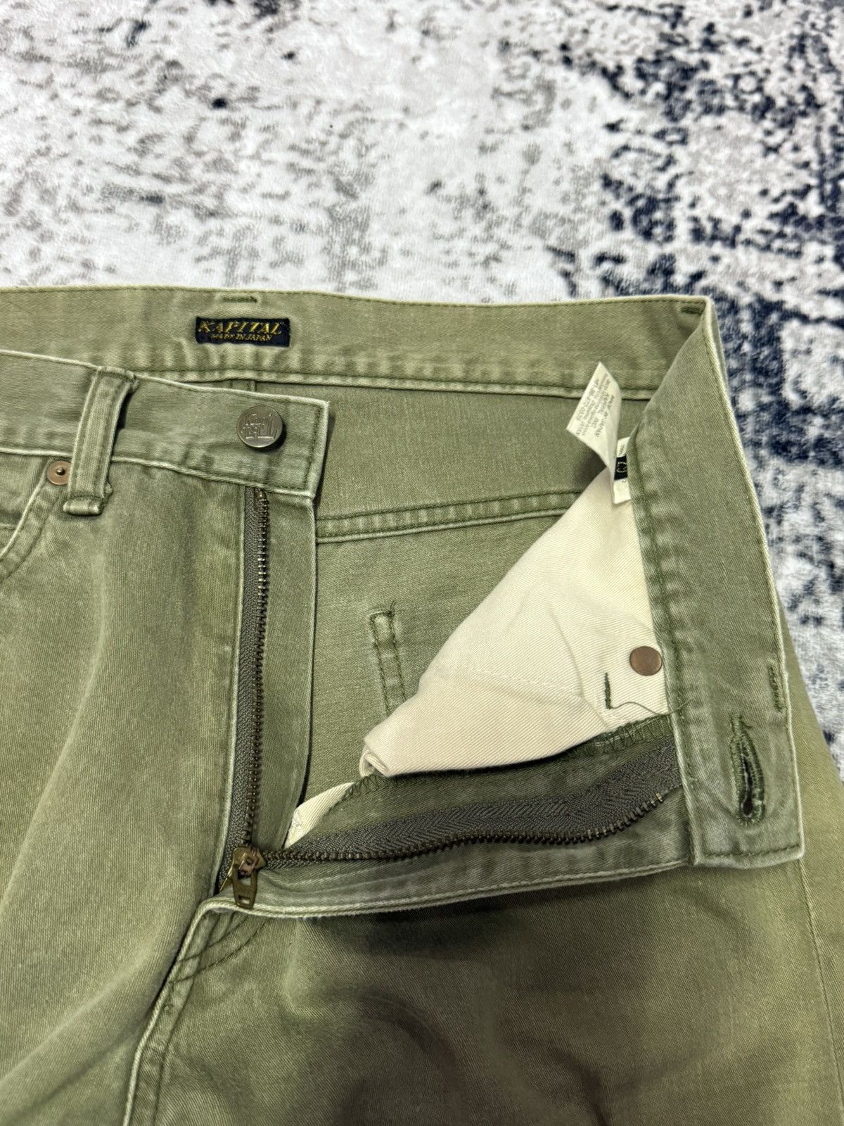 Kapital Vintage Kapital Sun Faded Green Slim Jeans Size US 29 - 13 Thumbnail