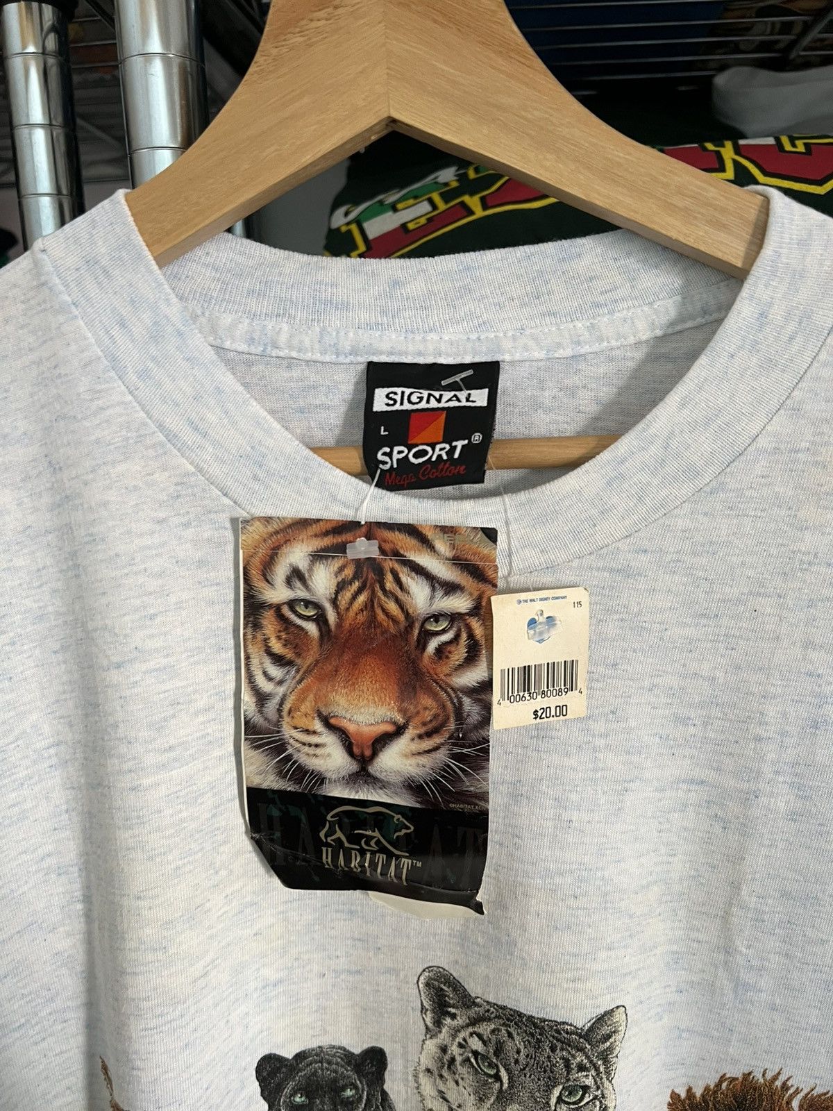 Habitat 1992 Cats of the World Animal Nature Single Stitch Tee Size US L / EU 52-54 / 3 - 4 Thumbnail