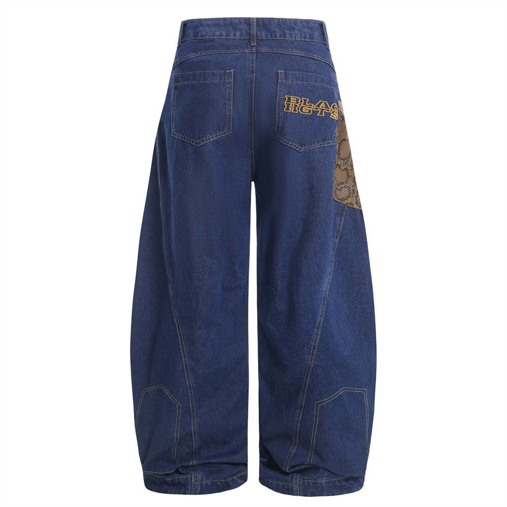 Japanese Brand × Vintage Men's contrast pocket loose wide-leg scimitar jeans Size US 32 / EU 48 - 2 Thumbnail
