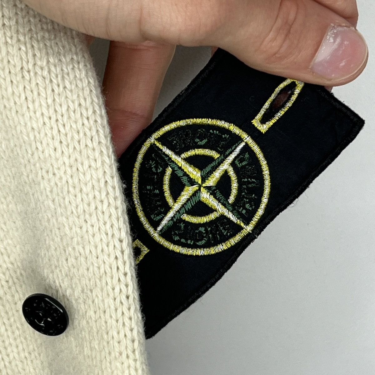 Stone Island Vintage Stone Island Jumper Sweater Knit Wool Beige Badge Size US M / EU 48-50 / 2 - 8 Thumbnail