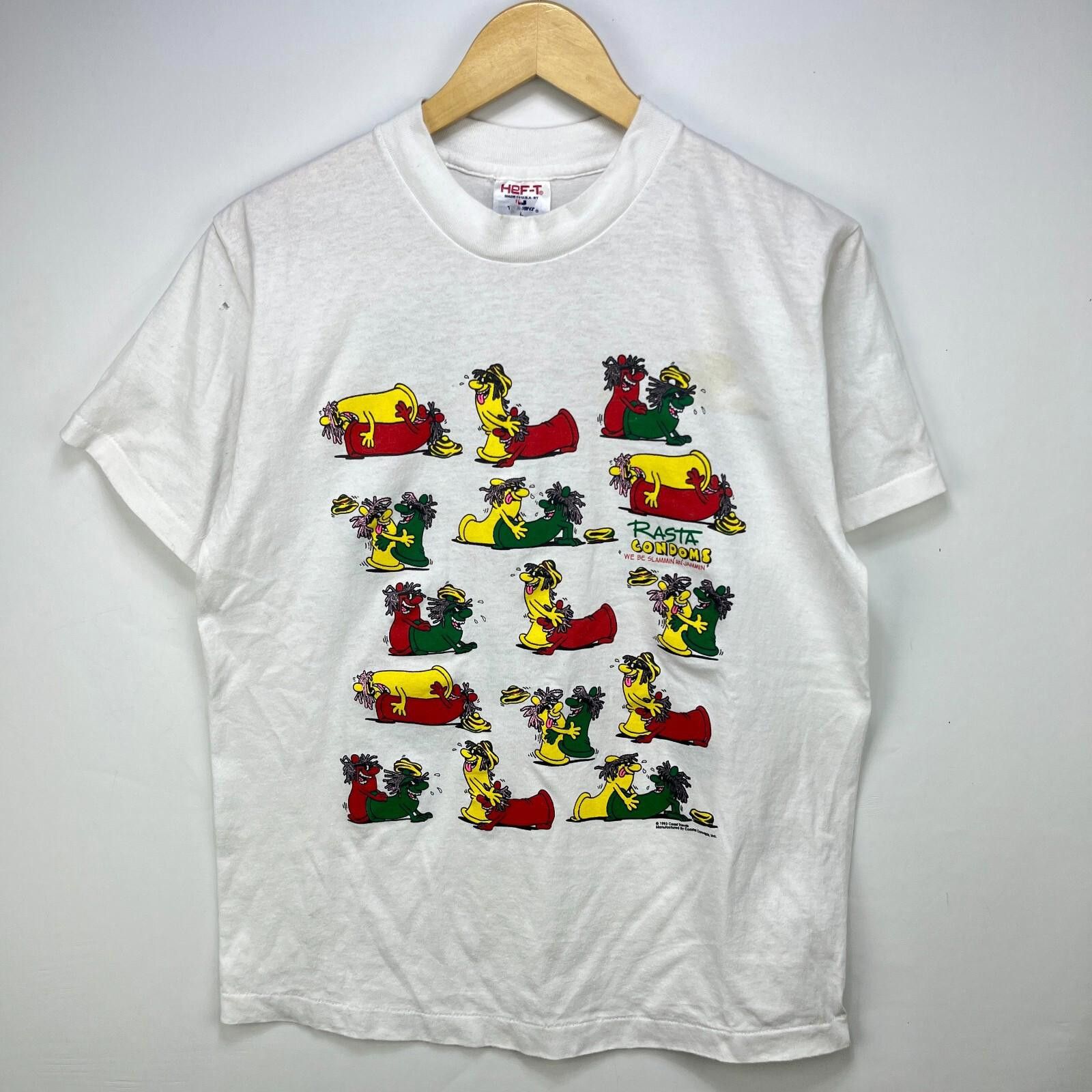 Vintage Vintage 90s Sex Position Condoms Rasta Funny T-Shirt Large Size US XL / EU 56 / 4 - 2 Thumbnail