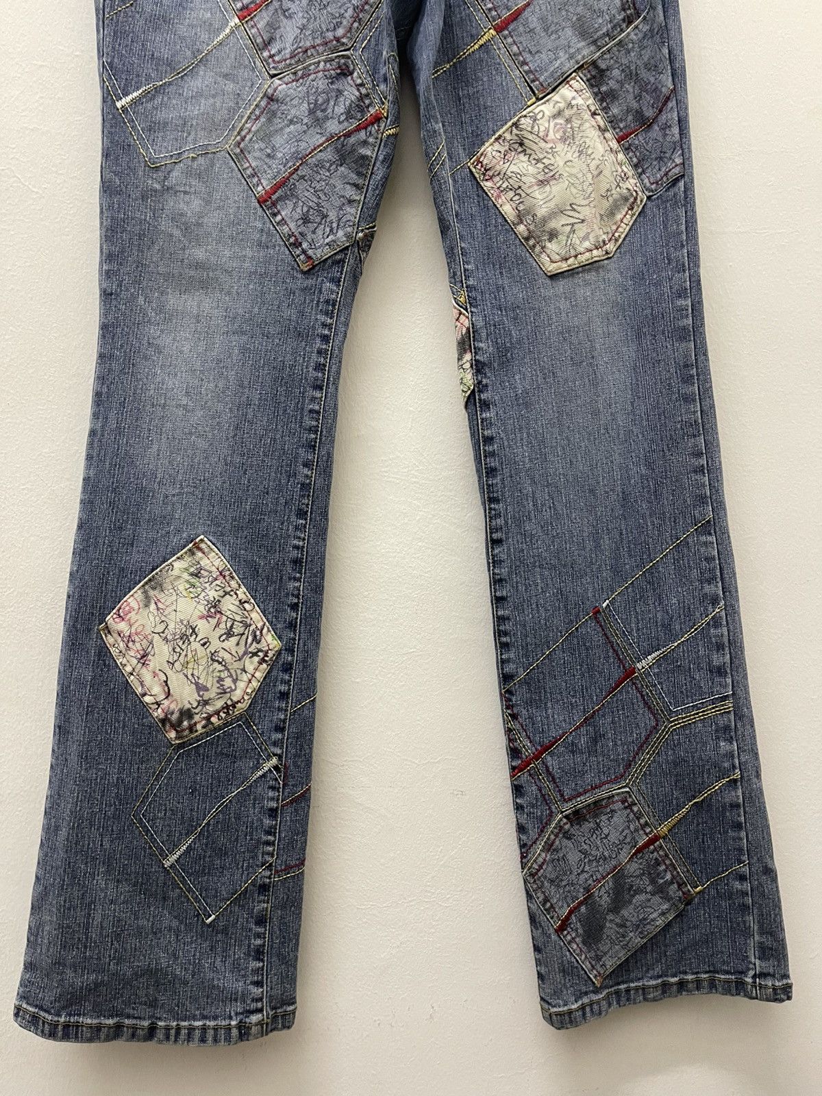 Japanese Brand Rare Vintage ROMABLUE Multi-Pockets Flare Bootcut Fancy Size US 29 - 2 Thumbnail