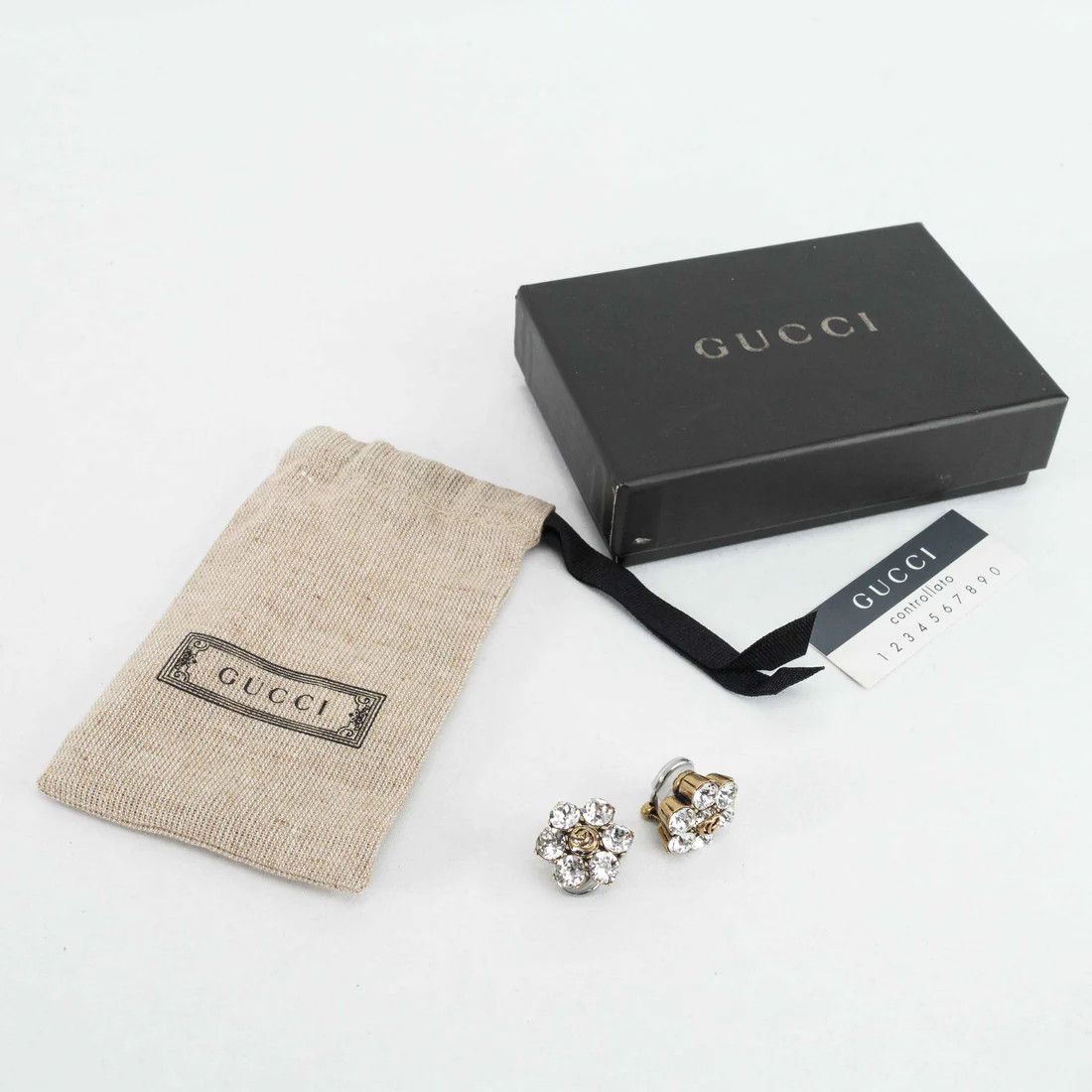 Gucci oc11z0126 Size: OS / Crystal Double Earrings In Multicolor Size ONE SIZE - 2 Thumbnail
