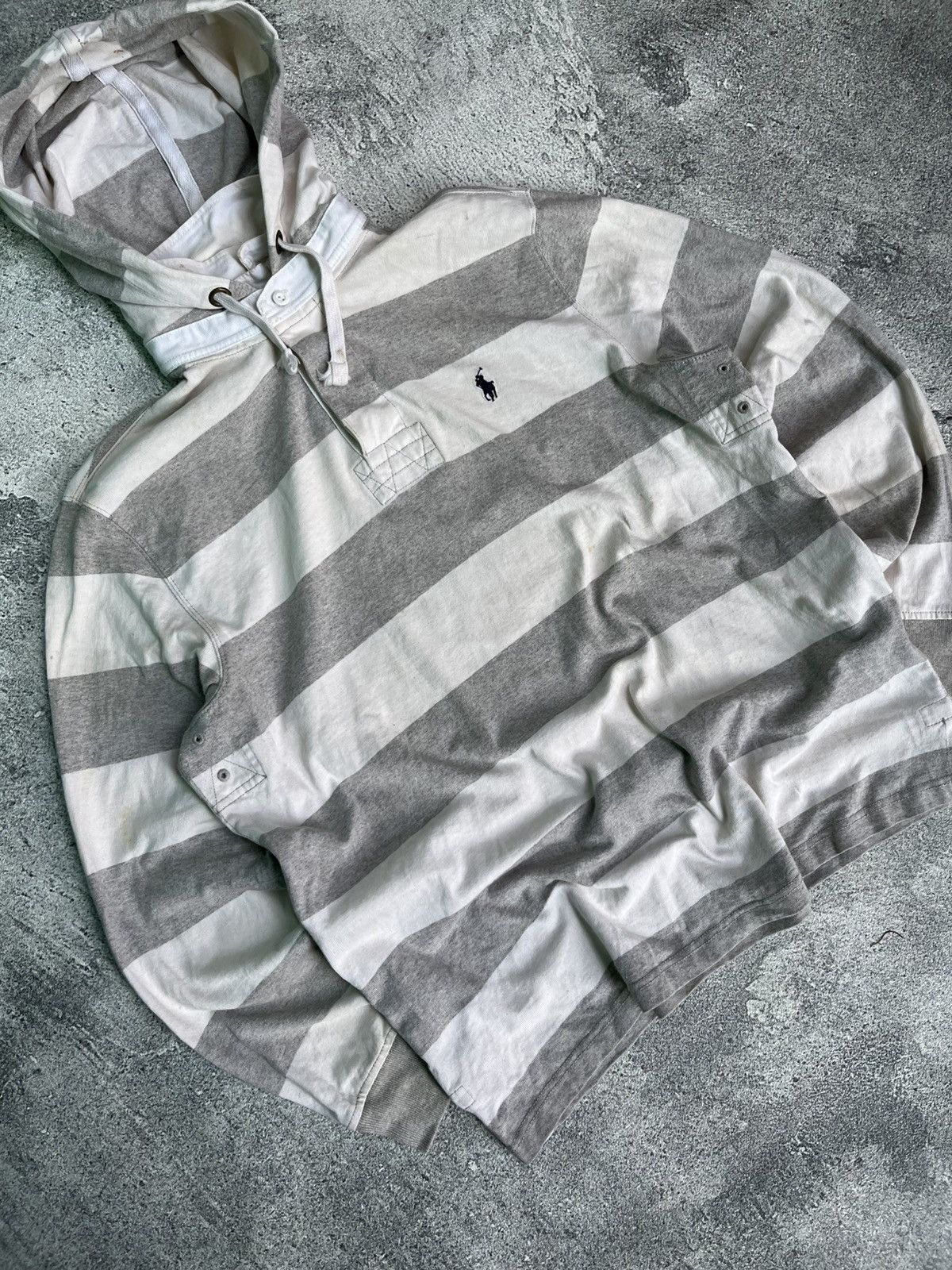 Polo Ralph Lauren VINTAGE 1990’s POLO RALPH LAUREN RUGBY HOODIE Size US XXL / EU 58 / 5 - 2 Thumbnail