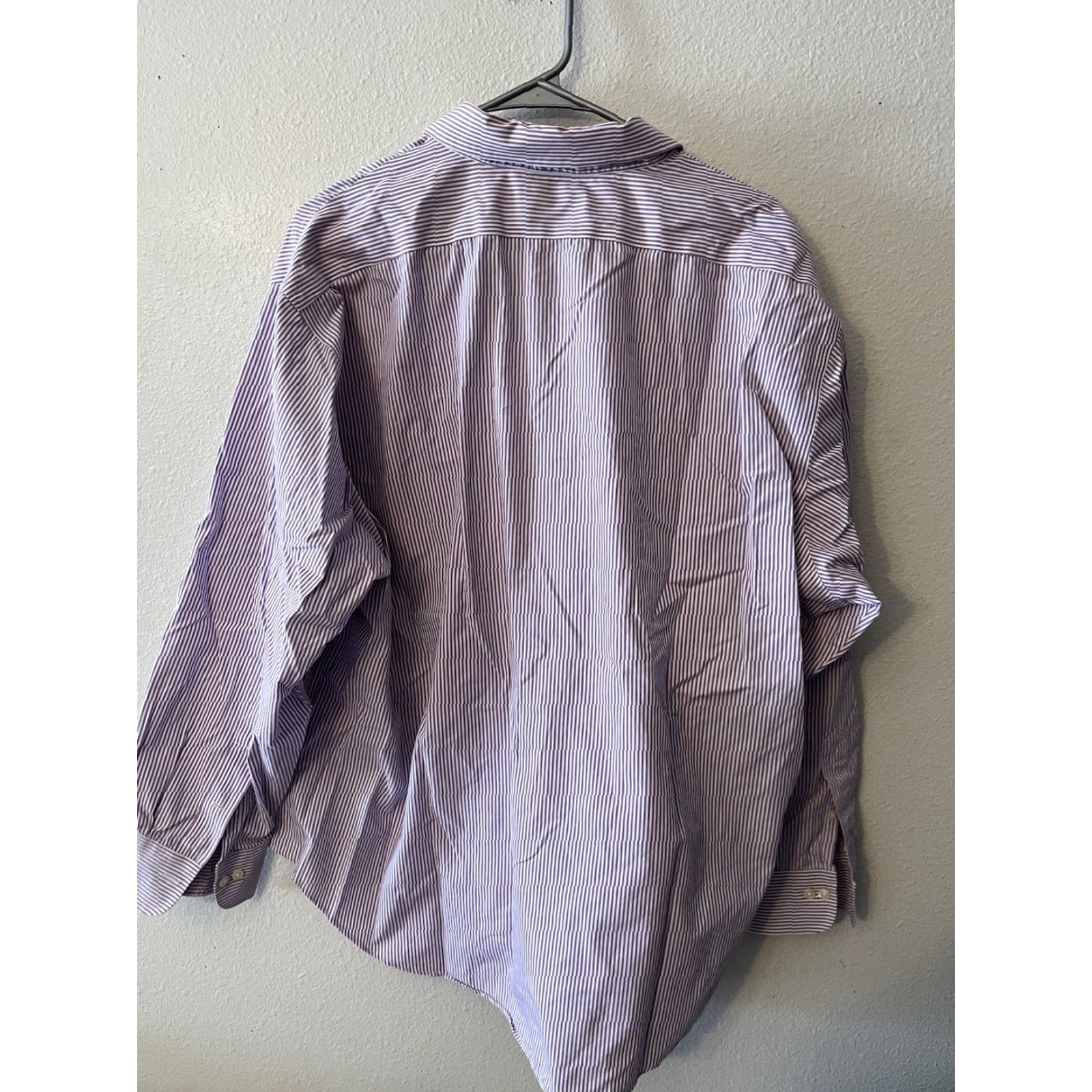 Ralph Lauren Lauren Ralph Lauren Shirt Button-Up Men Classic Fit Non Iron Purple Striped Size 18 Size US XXL / EU 58 / 5 - 3 Thumbnail