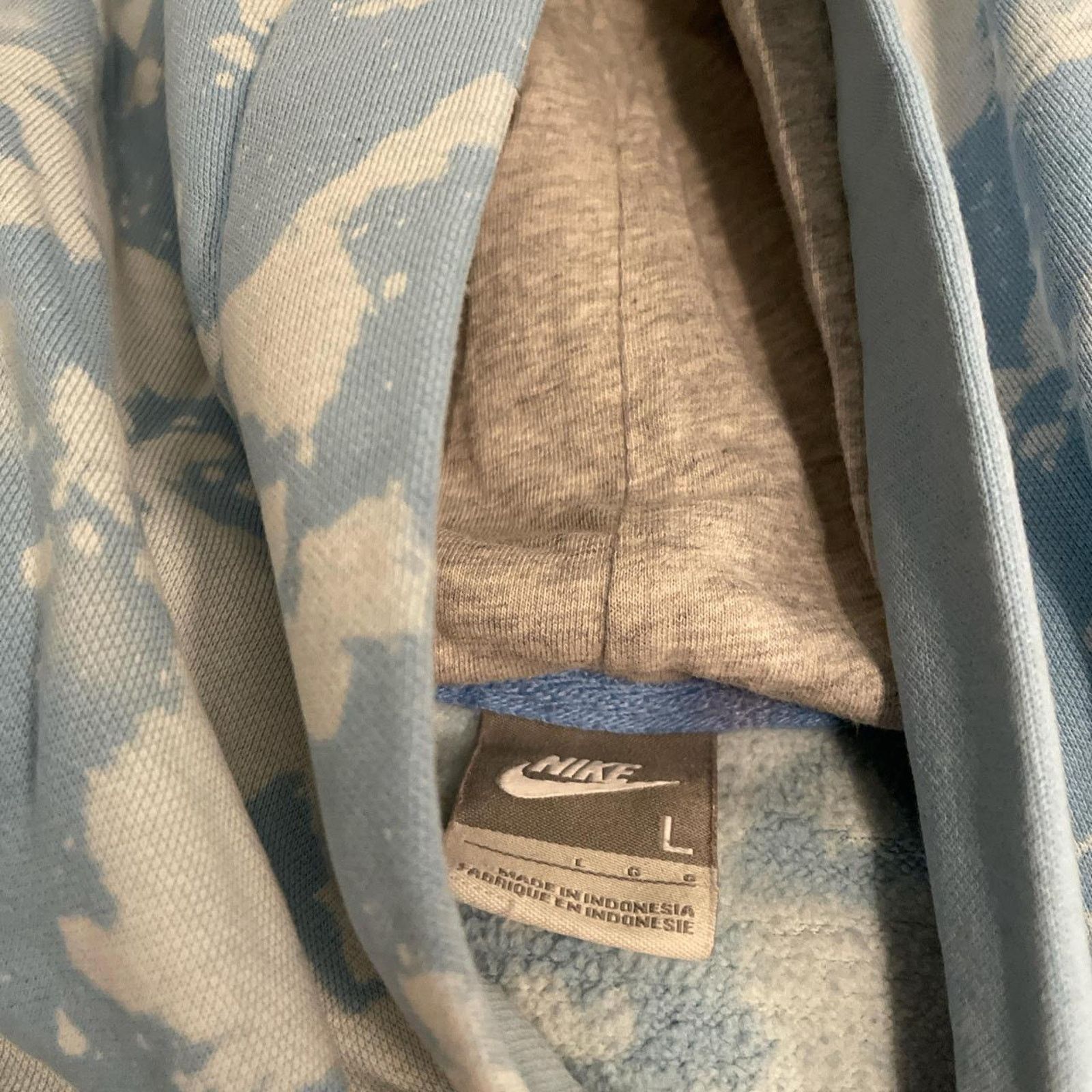 Nike Vintage Y2K 2000s Bleached Nike Silver Tag Hoodie Jacket Size US L / EU 52-54 / 3 - 6 Thumbnail