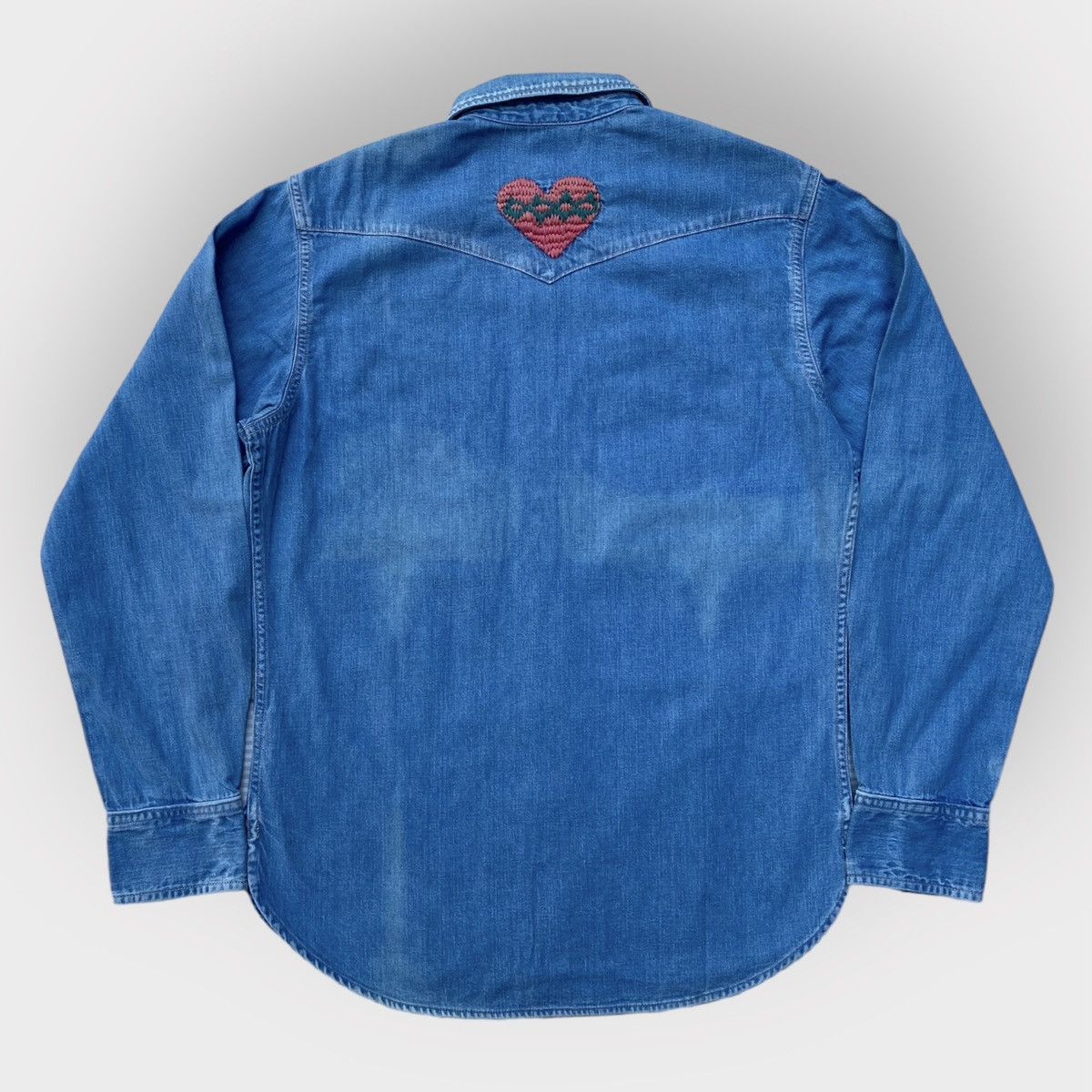 Kapital Kapital Heart Patch Denim Shirt Size US M / EU 48-50 / 2 - 3 Thumbnail