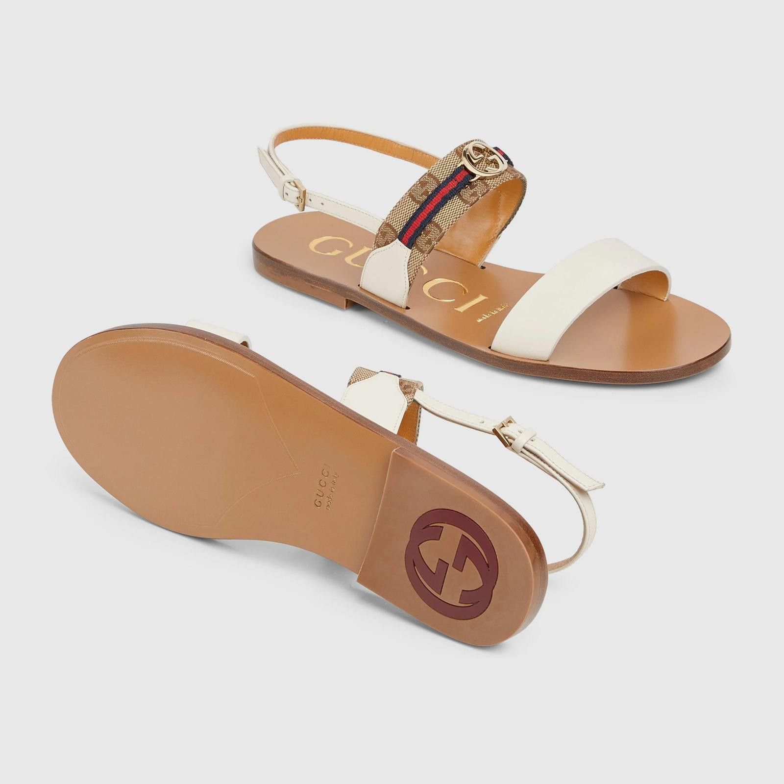 Gucci Gucci Interlocking G Web Sandals Size US 7.5 / IT 37.5 - 4 Thumbnail