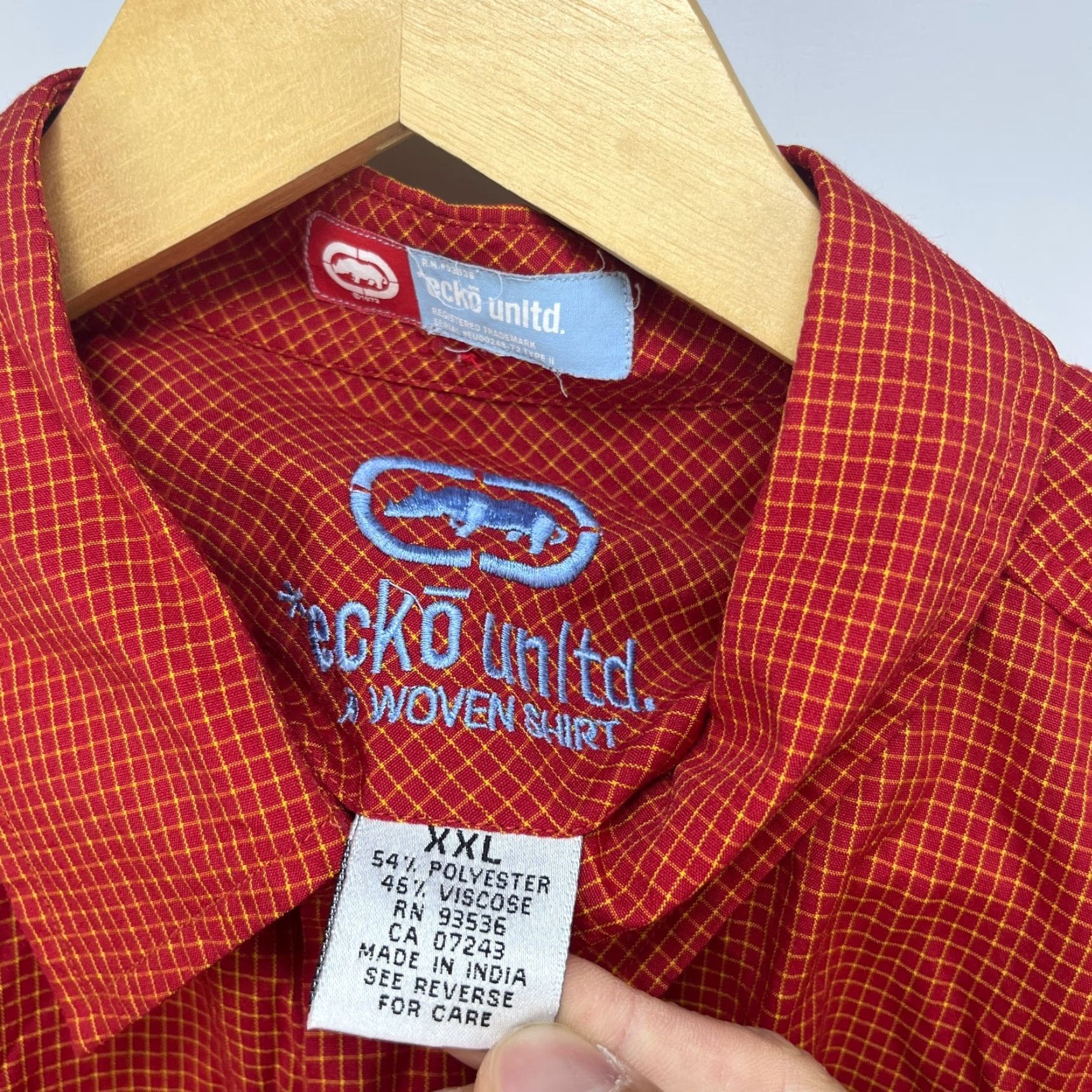 Ecko Unltd. VINTAGE Ecko Unltd Button-Up Short Sleeve Shirt 2XL Red 90s Hip Hop Shirt Mens Size US XXL / EU 58 / 5 - 5 Thumbnail