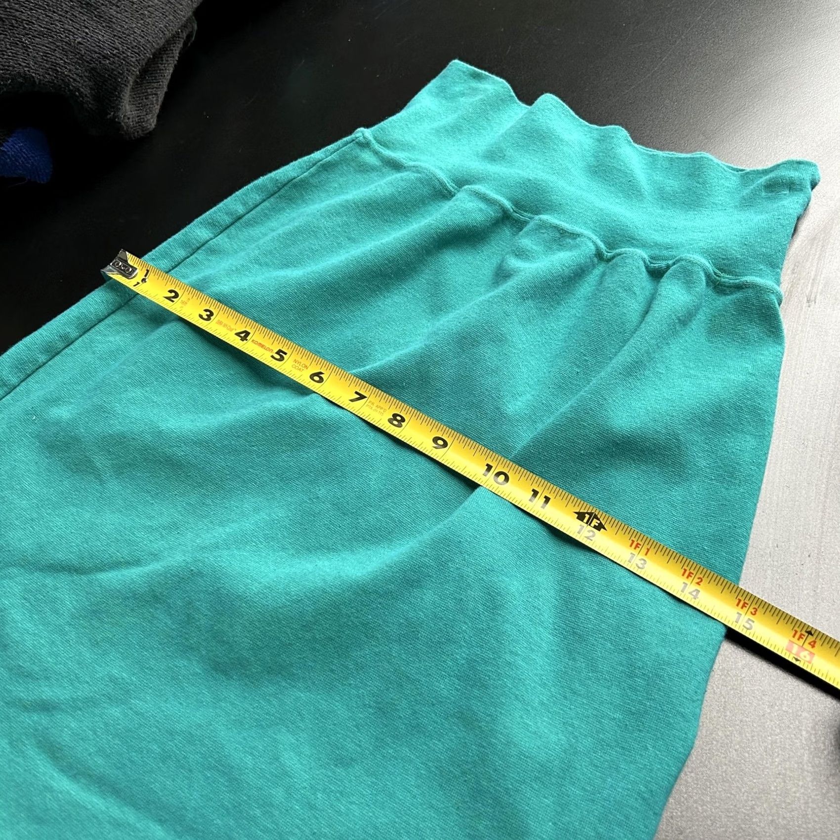 Vintage VINTAGE First Concept Skirt Womens M Teal Pencil Pull On Elastic Waist Made USA Size 32" / US 10 / IT 46 - 6 Thumbnail