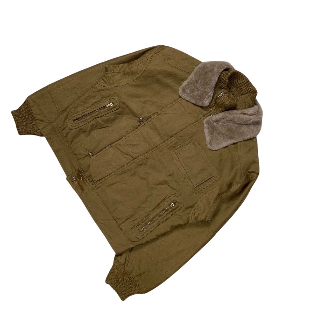 Salvatore Ferragamo × Vintage Salvatore Ferragamo Firenze Fur Flight Jacket Size US M / EU 48-50 / 2 - 9 Thumbnail